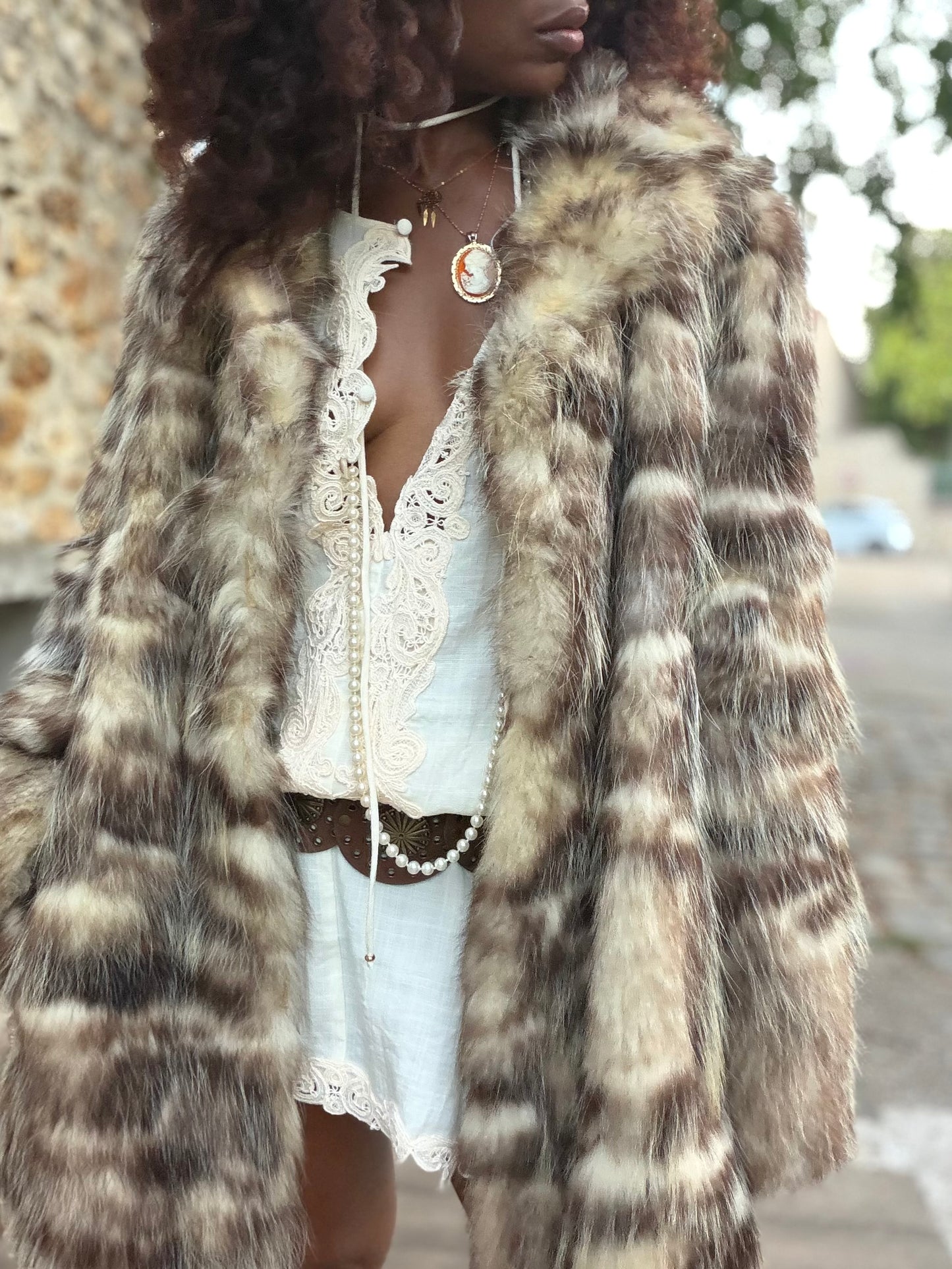 Veste vintage en fourrure