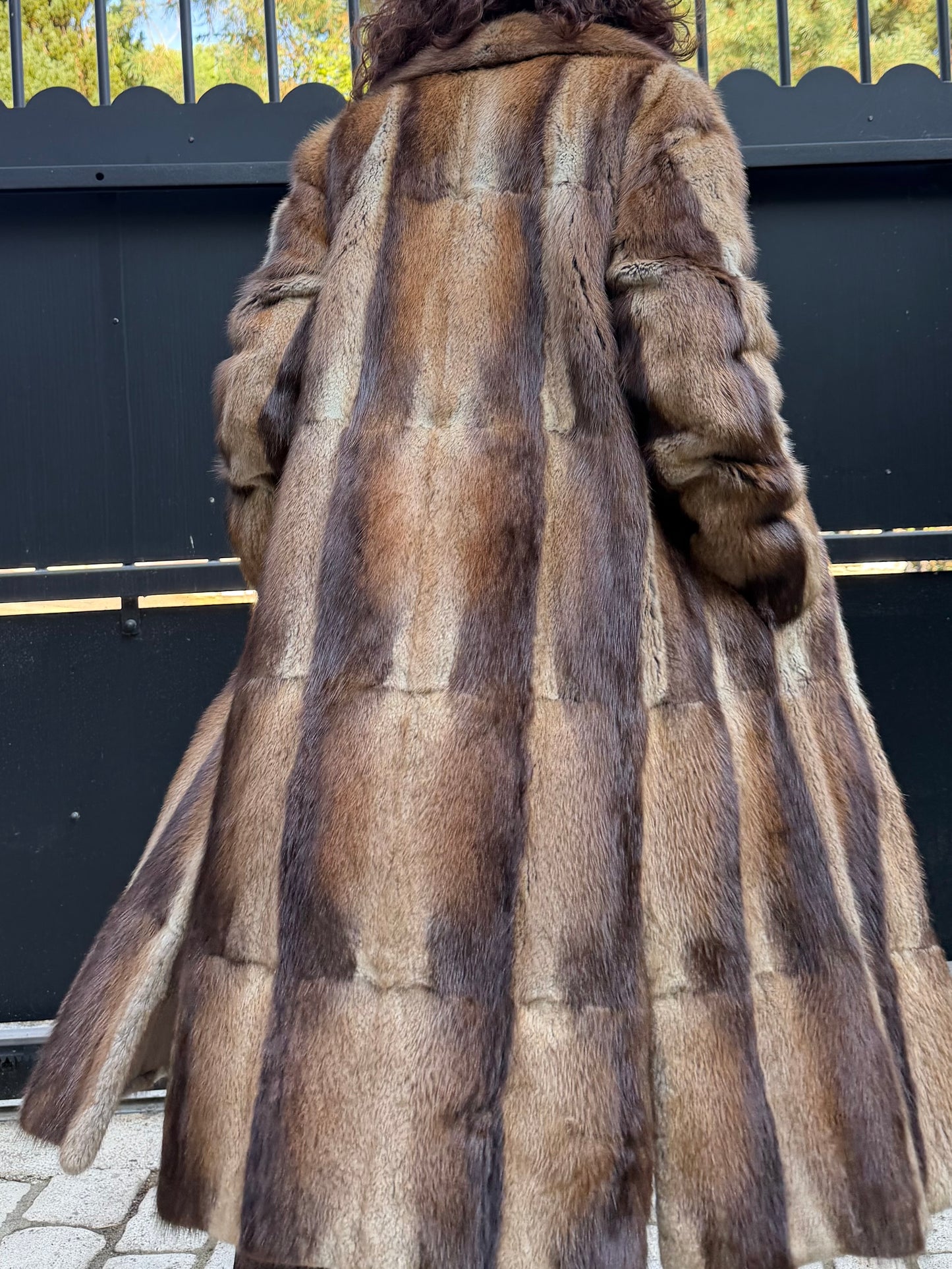 Manteau long vintage en fourrure