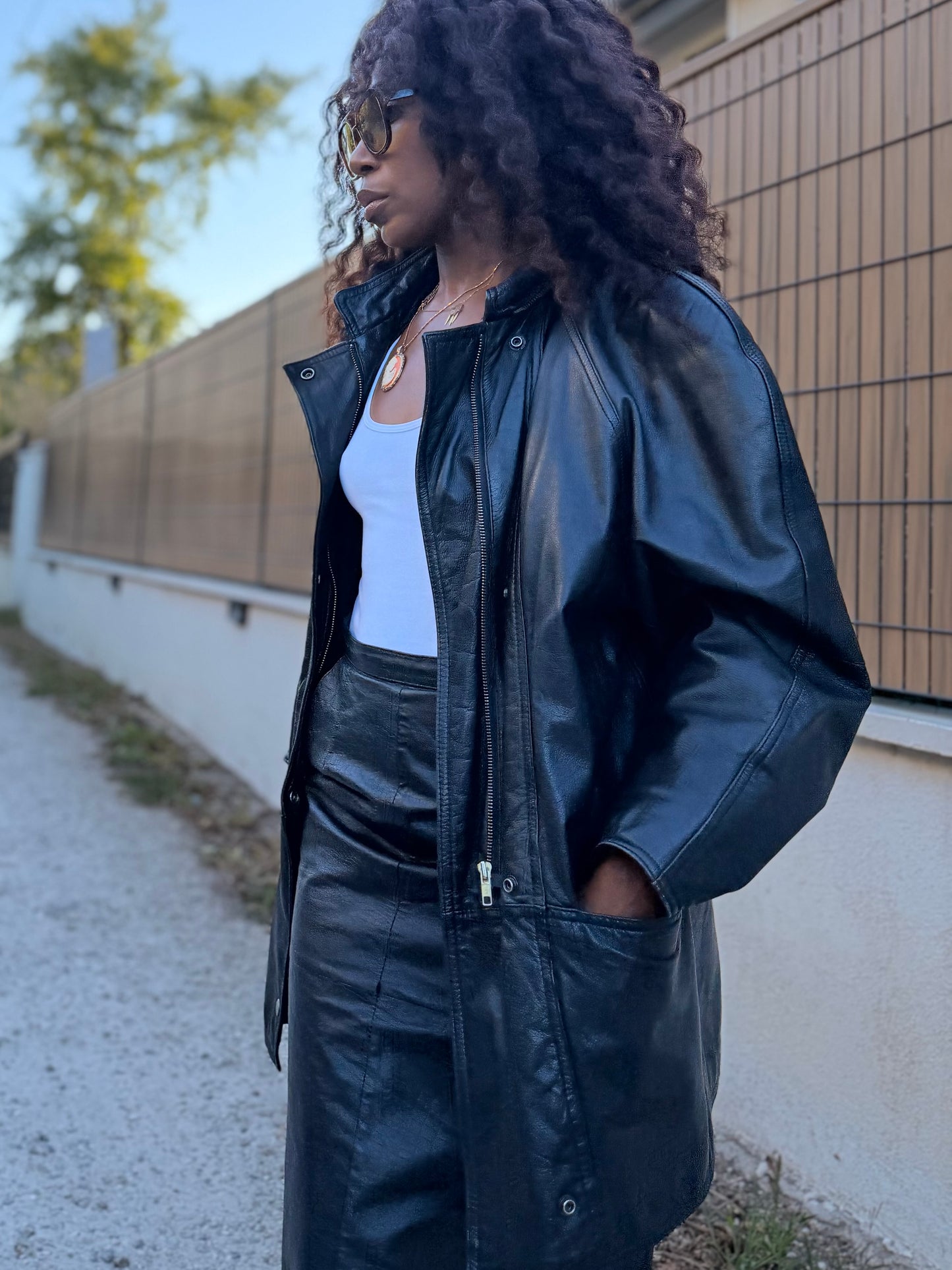 Mac Douglas veste en cuir