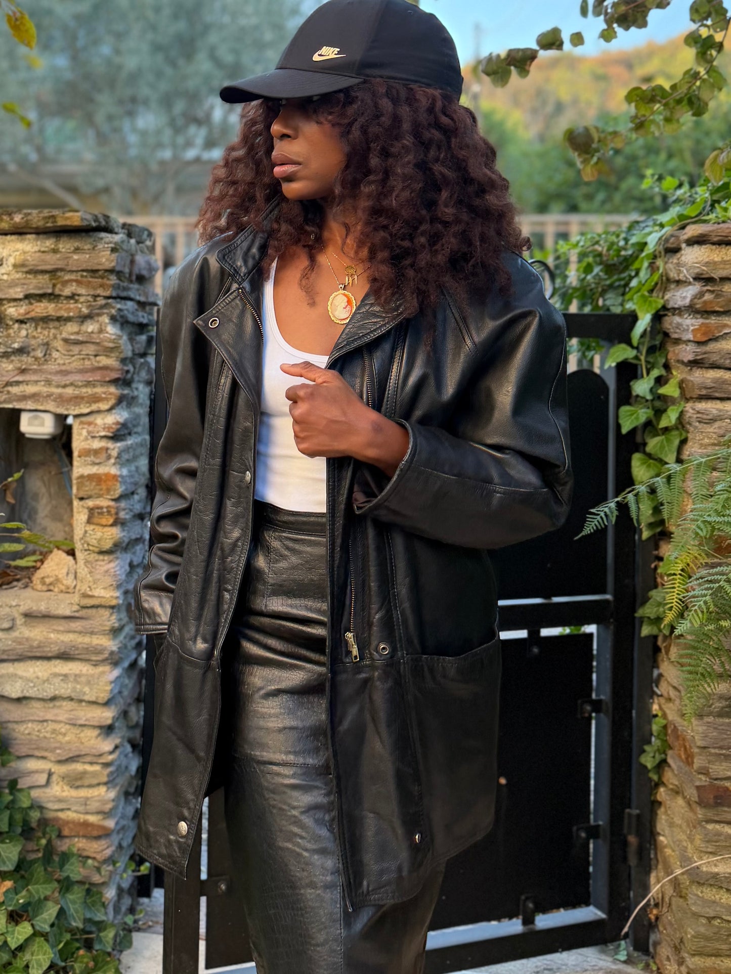 Mac Douglas veste en cuir