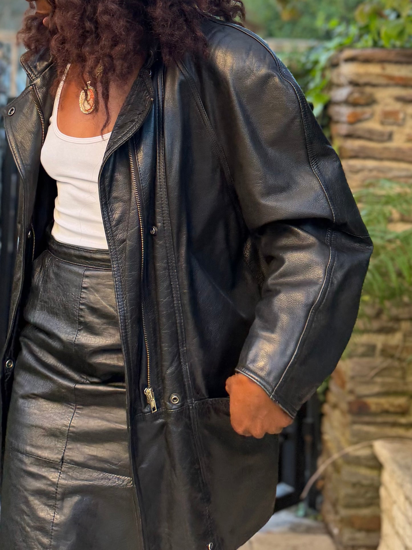 Mac Douglas veste en cuir