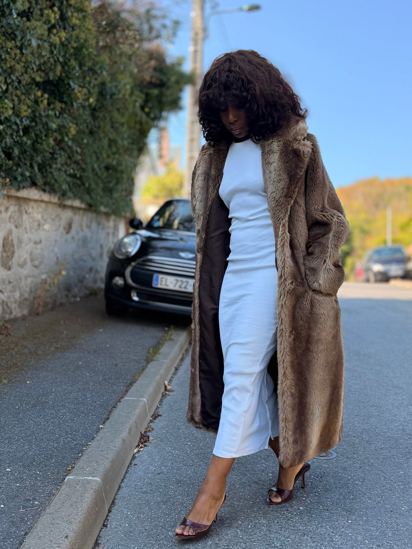 Exeko Paris manteau en fausse fourrure