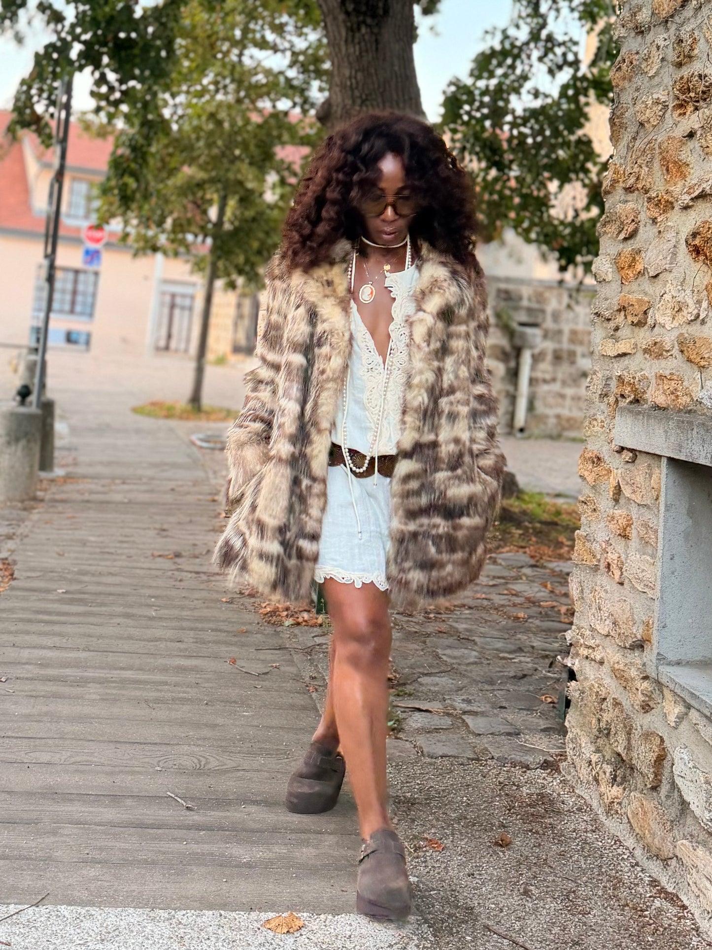Veste vintage en fourrure