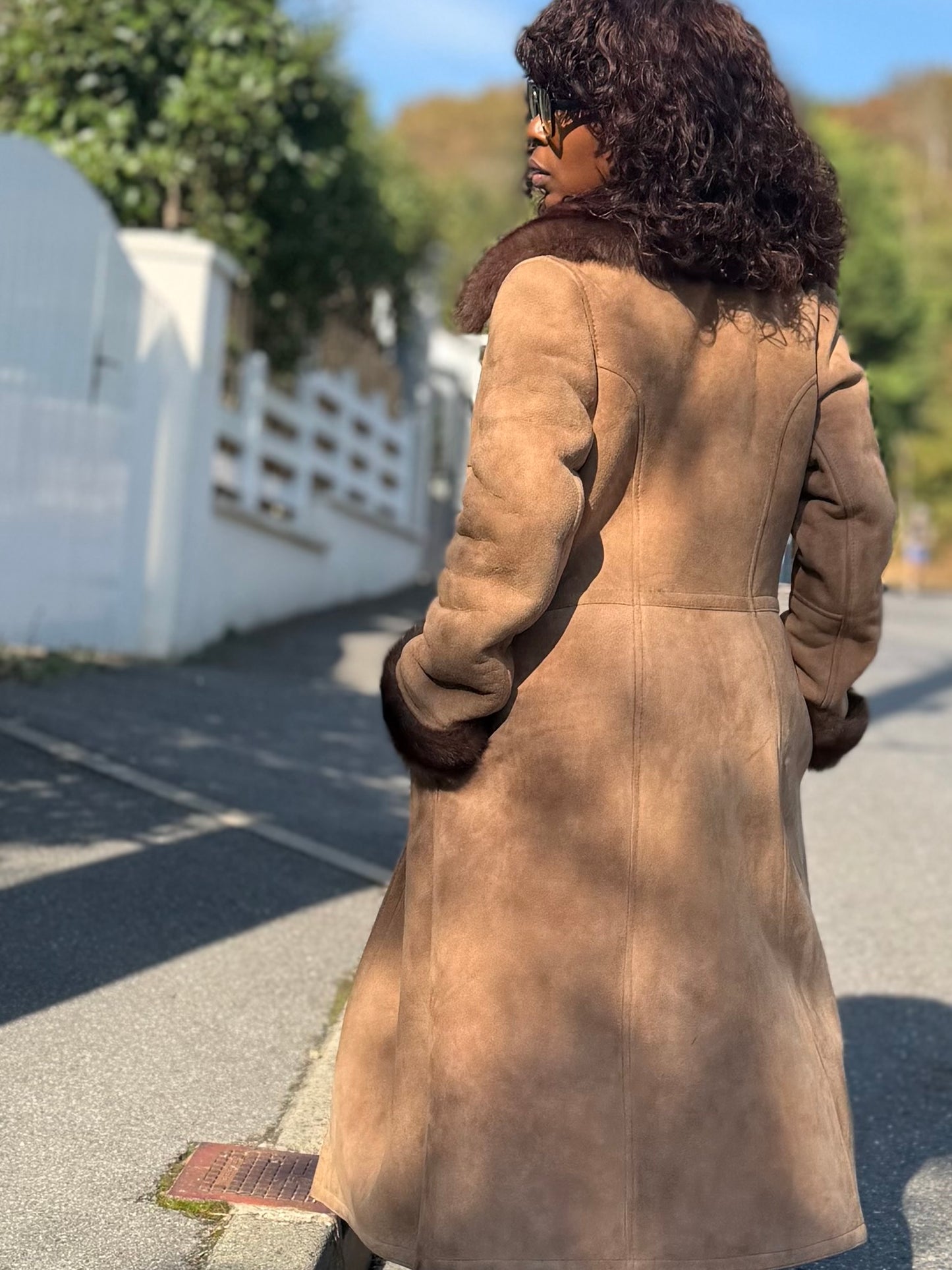 Manteau long vintage, fabrication française