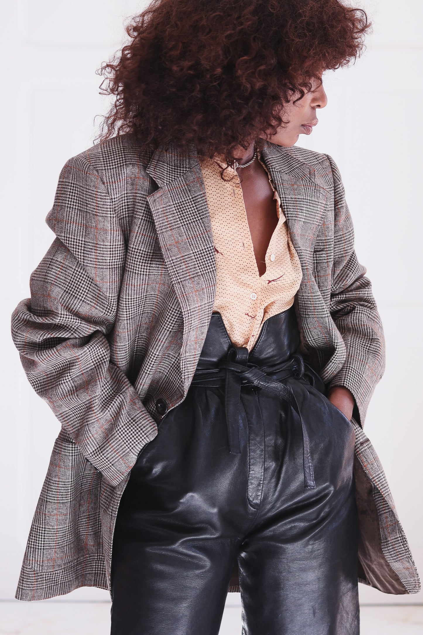 Blazer en laine à col large
