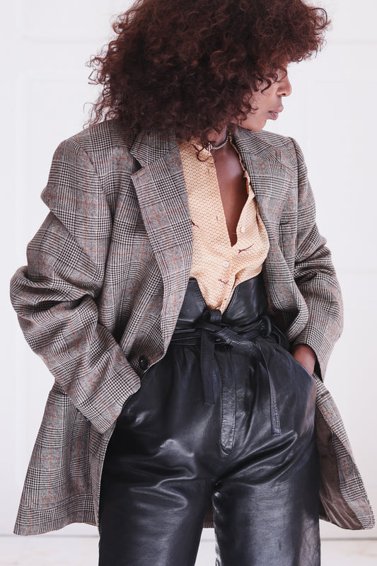 Blazer en laine à col large