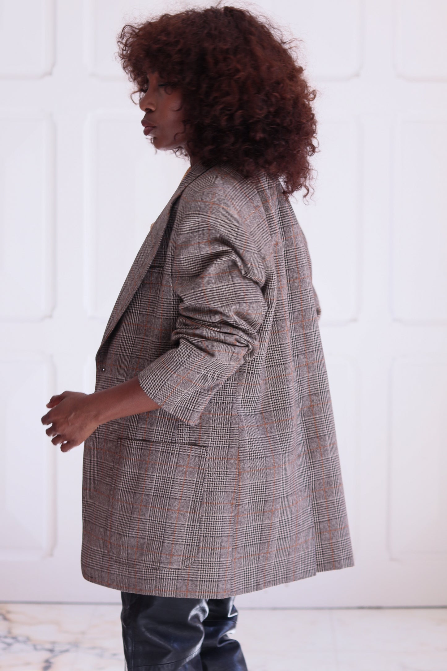 Blazer en laine à col large