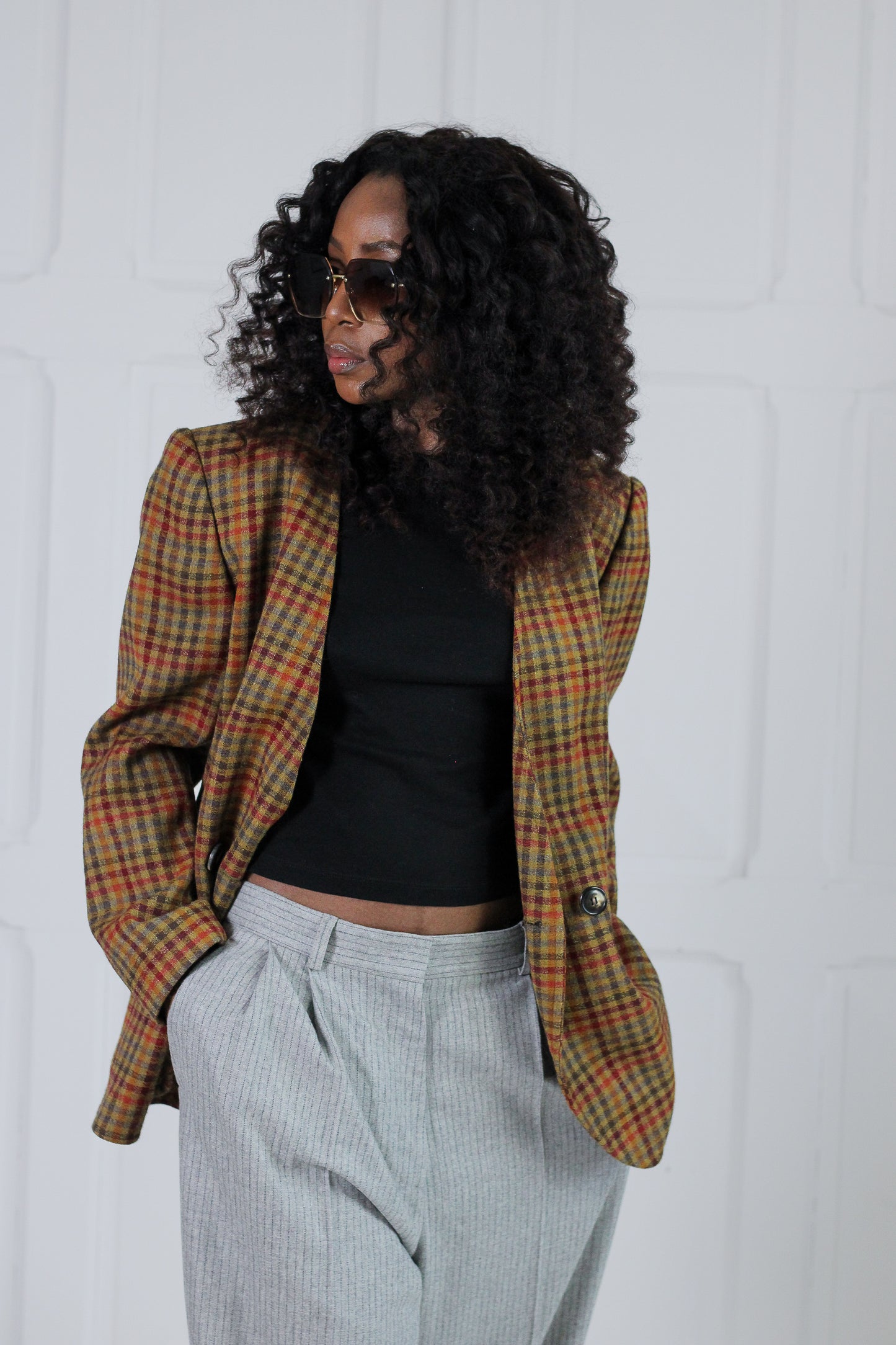 Caroline Rohmer blazer à motifs en laine