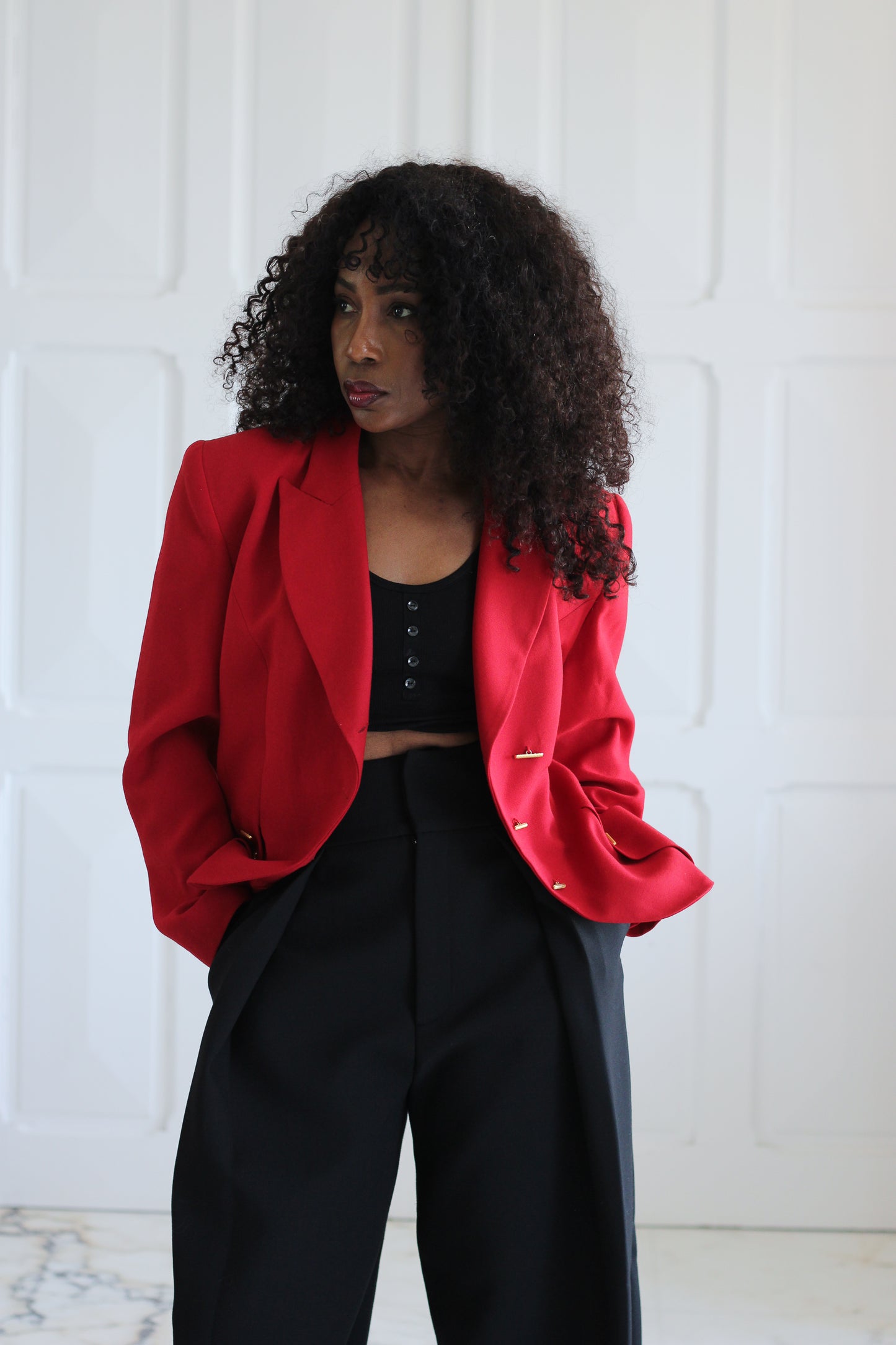 Extenzo Paris blazer rouge croisé