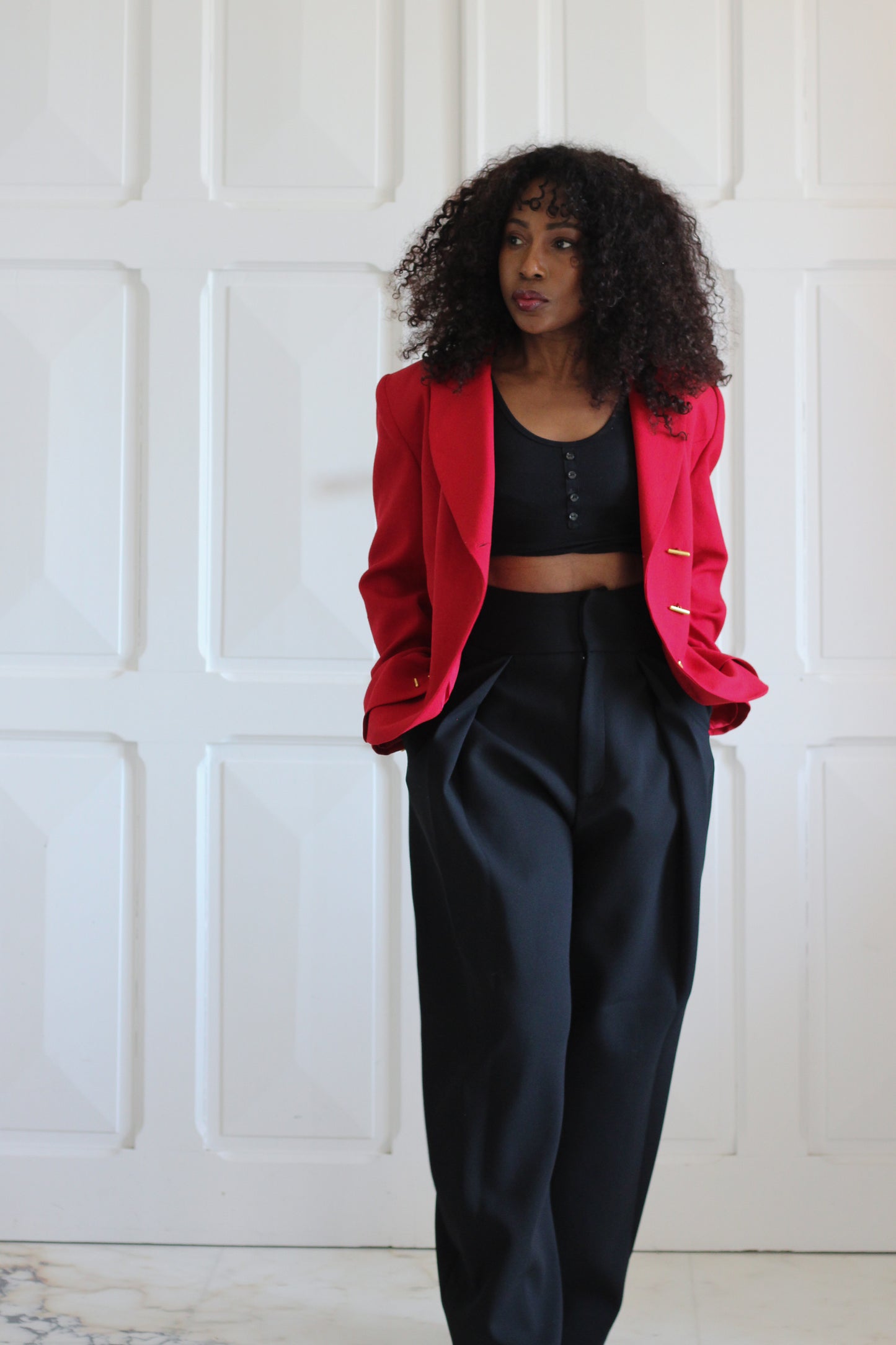 Extenzo Paris blazer rouge croisé