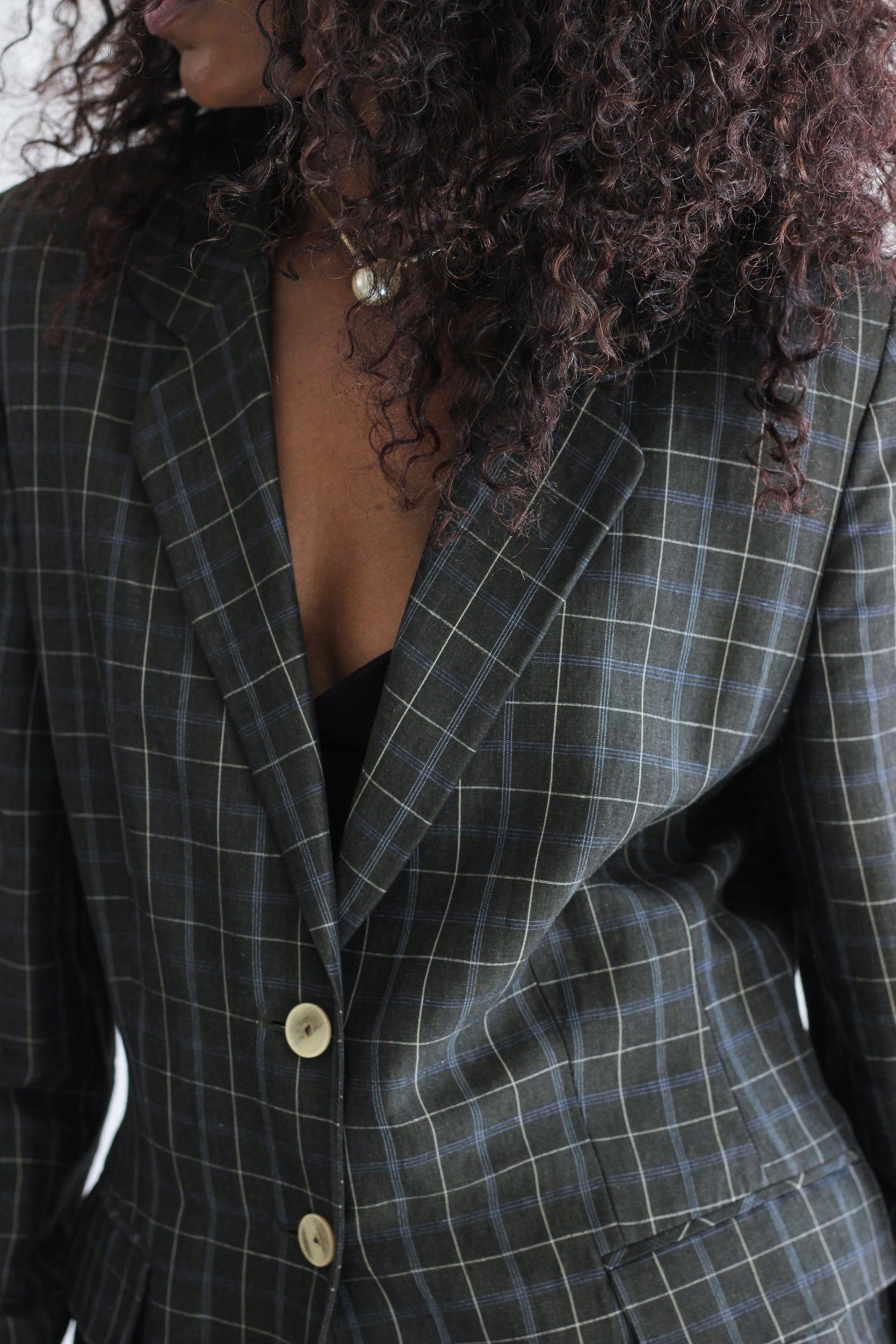 For you blazer à motifs carreaux
