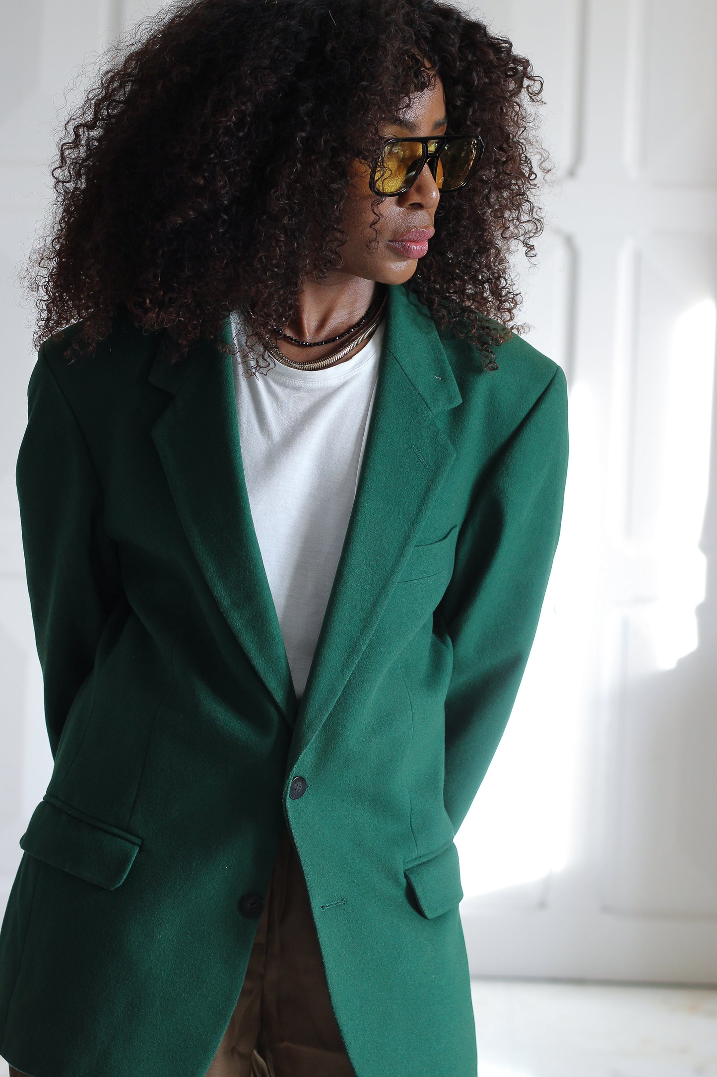 Blazer vintage en cachemire et laine
