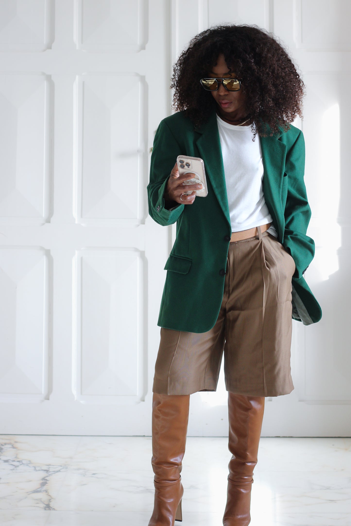 Blazer vintage en cachemire et laine