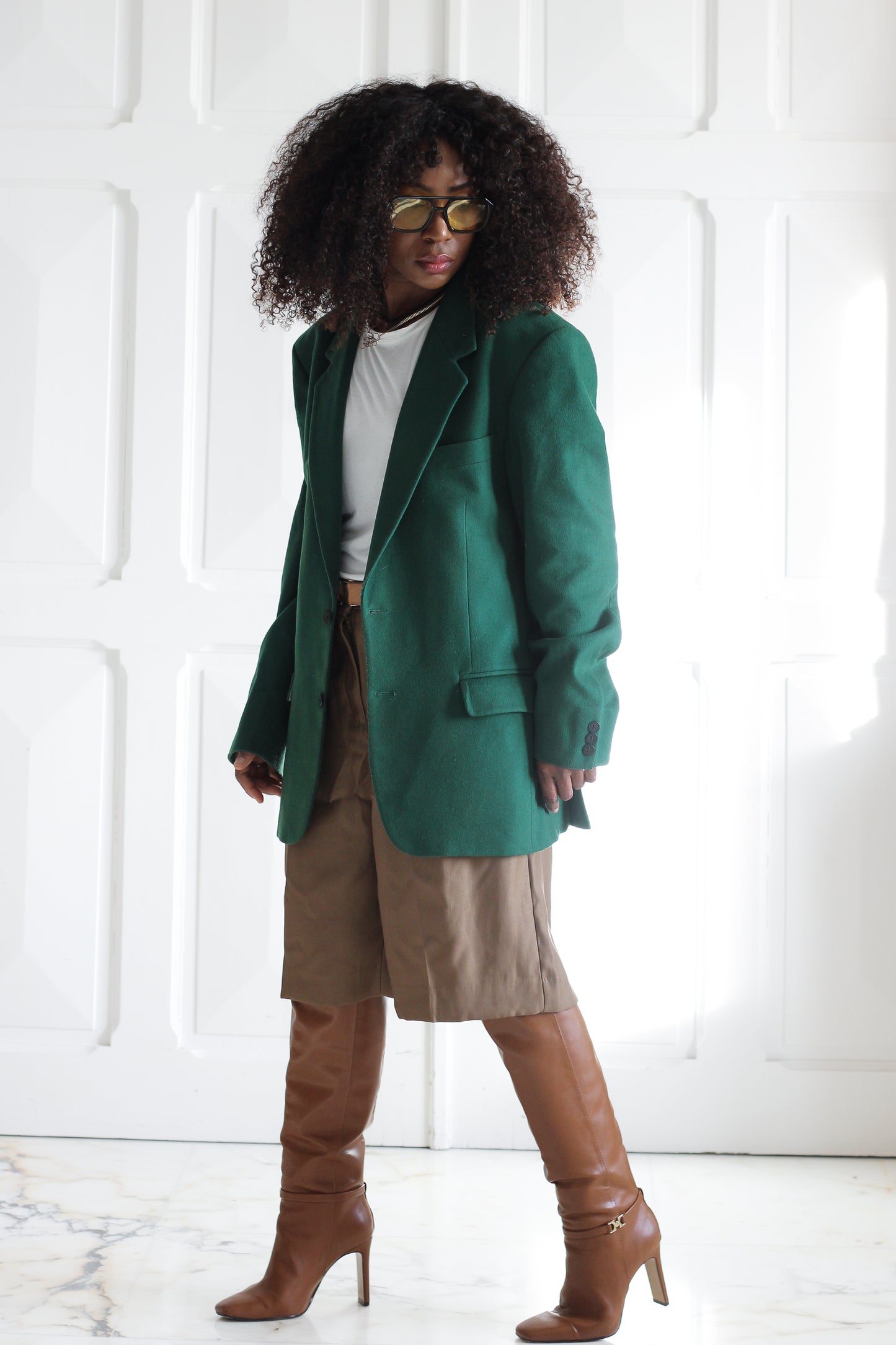 Blazer vintage en cachemire et laine