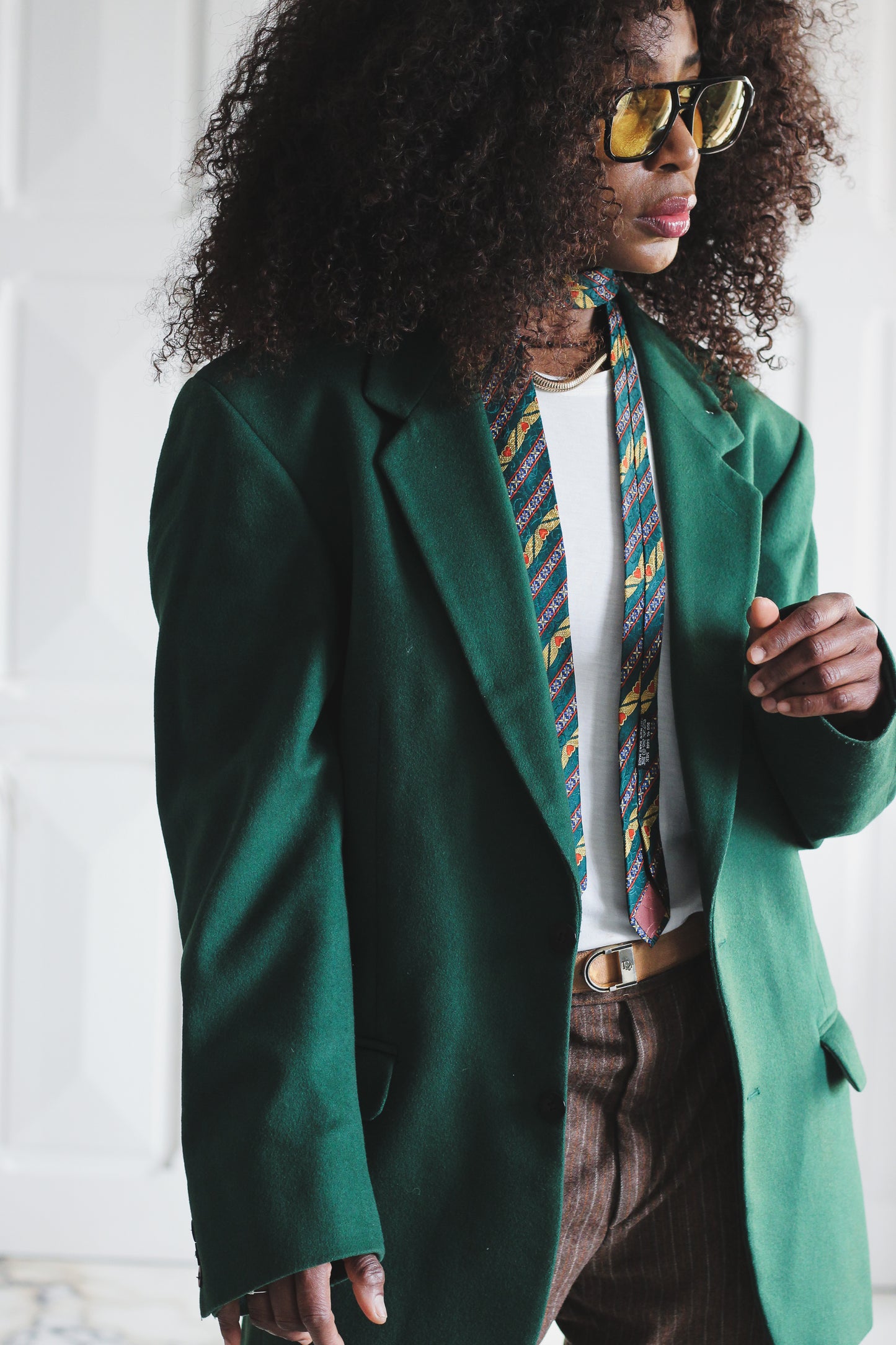 Blazer vintage en cachemire et laine