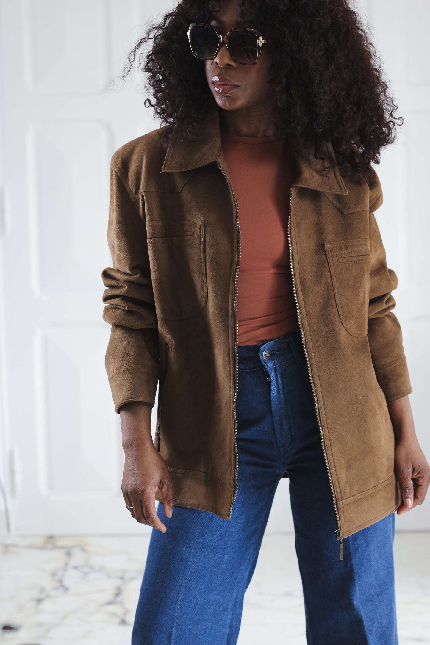 Armani veste vintage en daim