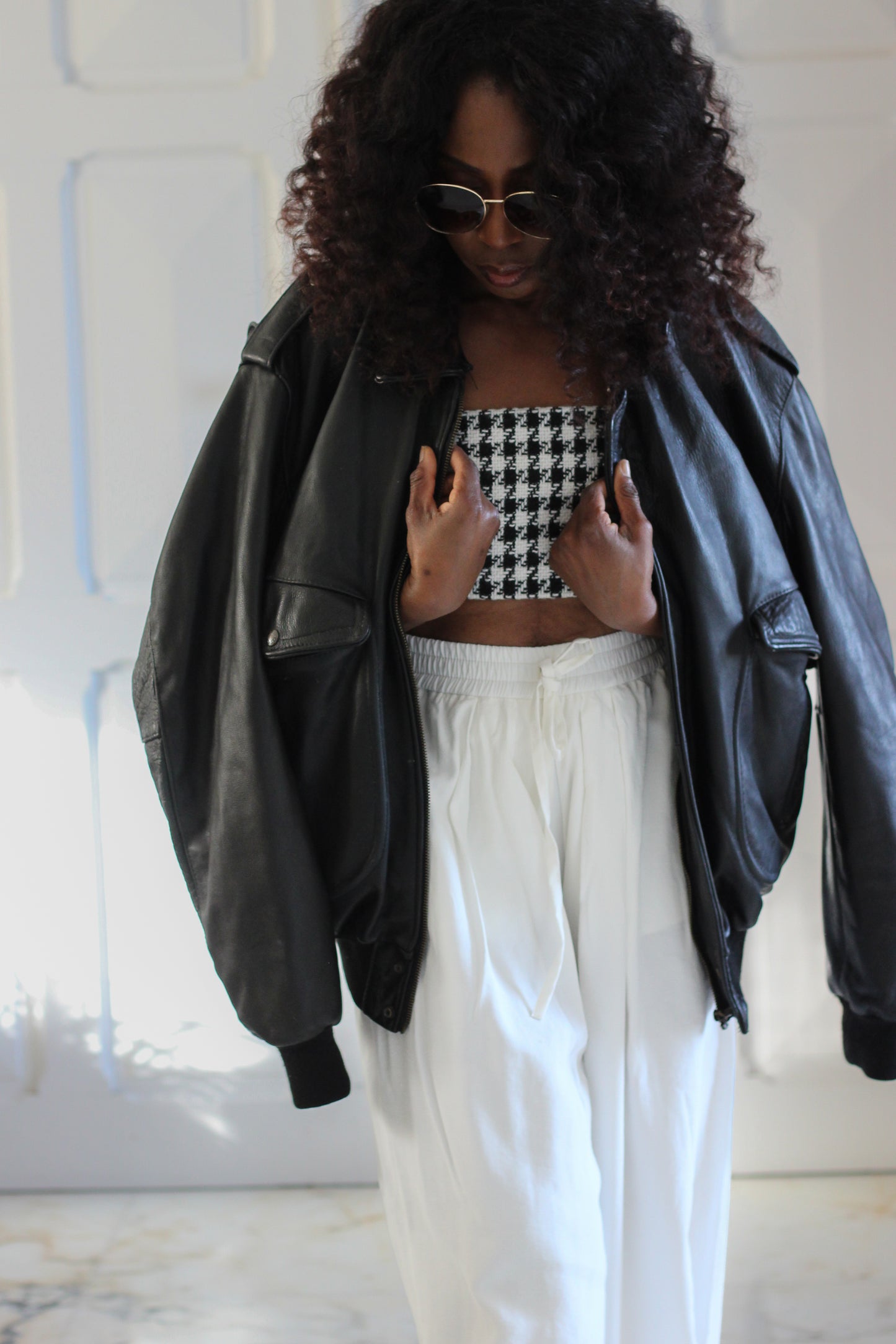 Blouson bombers cuir véritable