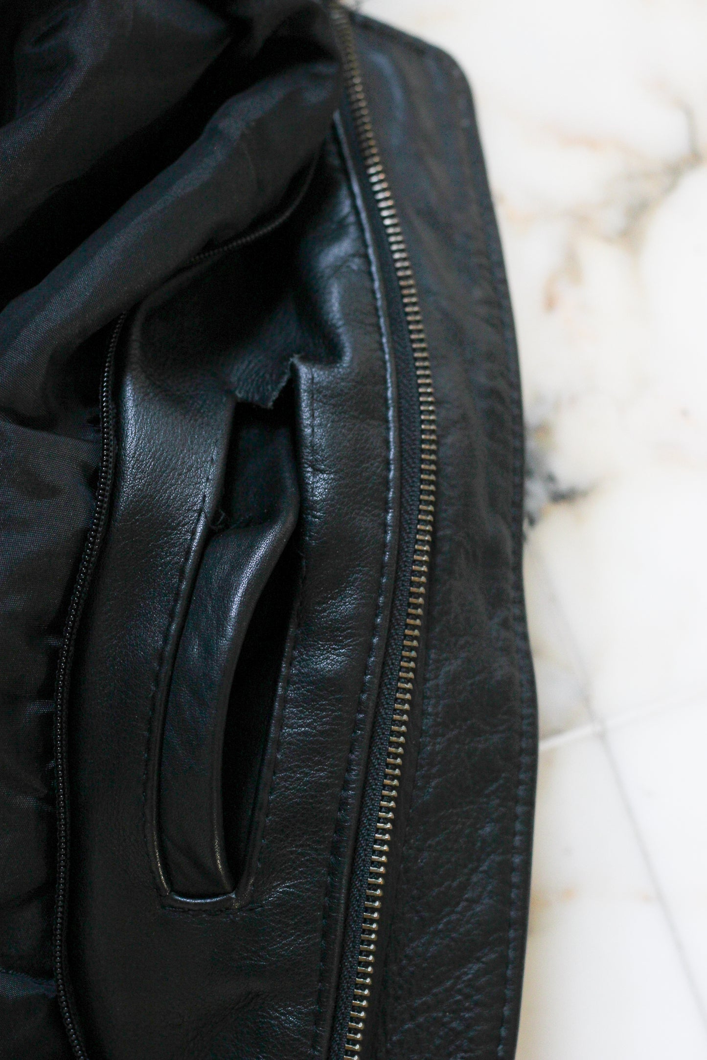 Blouson bombers cuir véritable