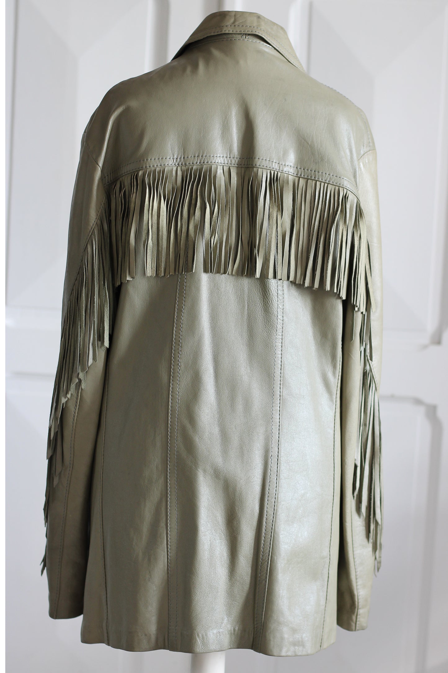 New Man Veste à franges en cuir