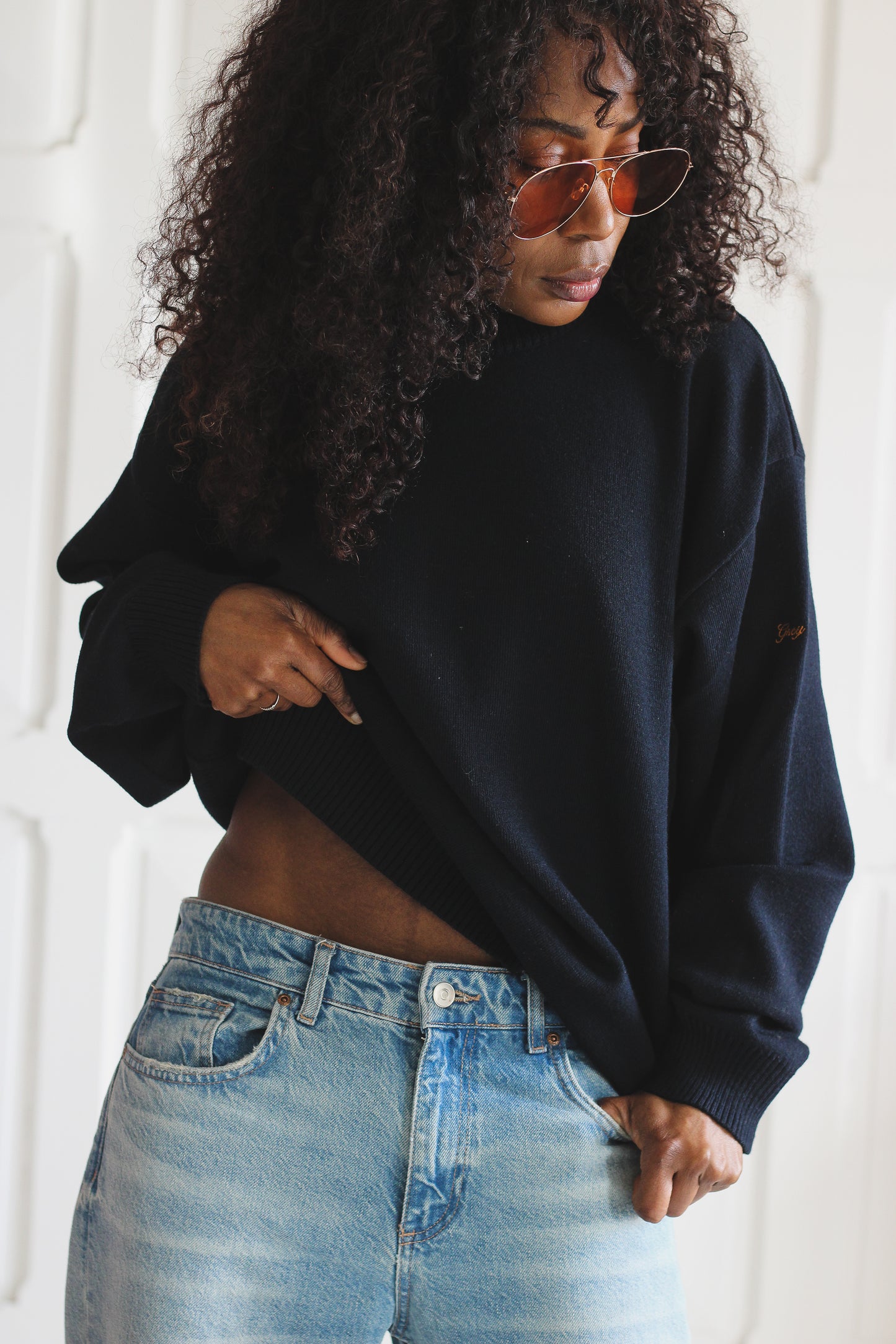 Pull vintage Grey Pearl