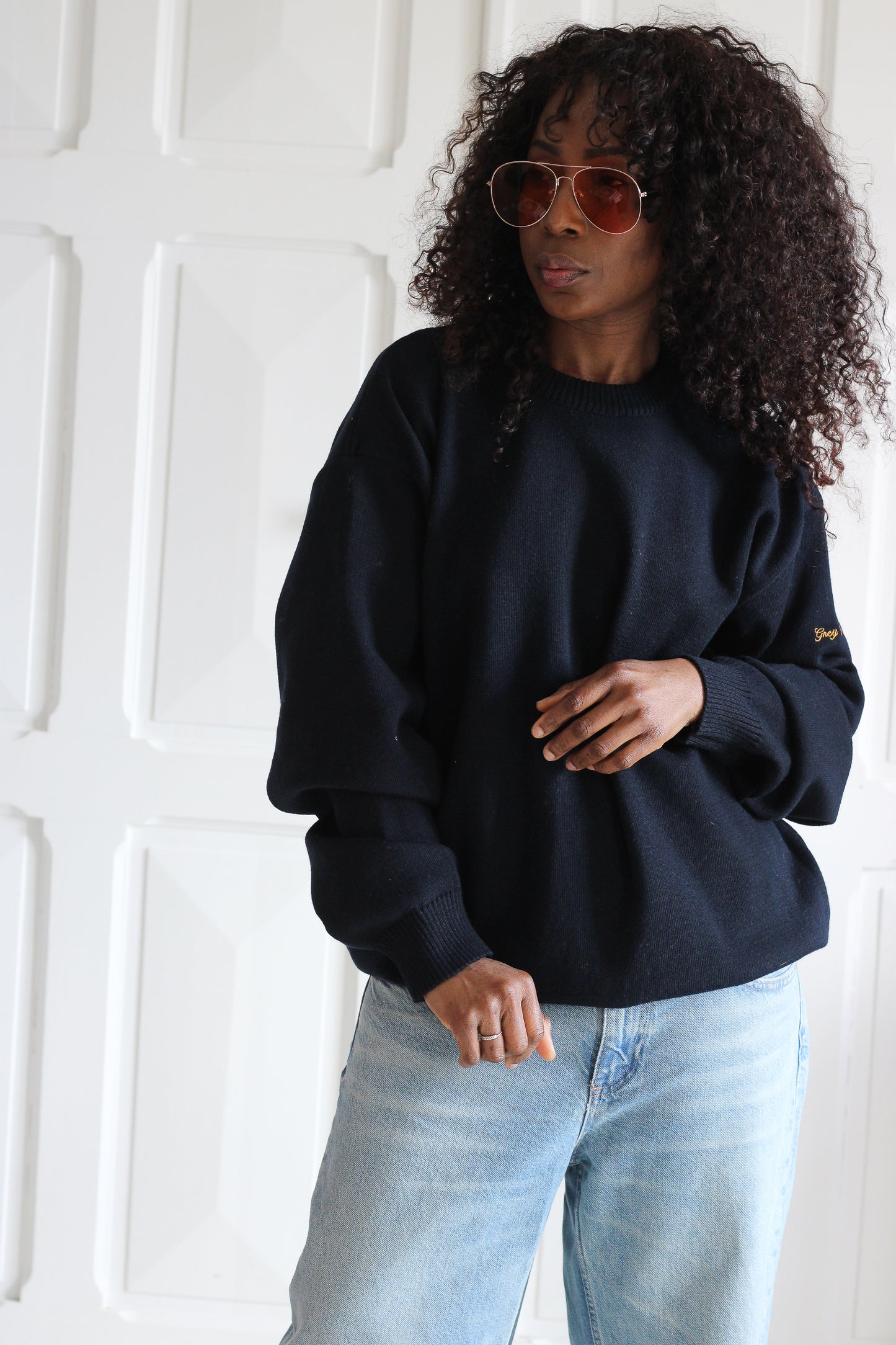 Pull vintage Grey Pearl