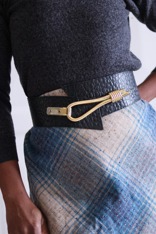 Ceinture overzise en cuir