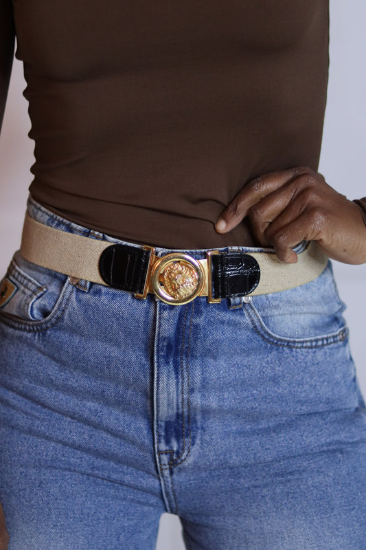 Ceinture en tête de lion