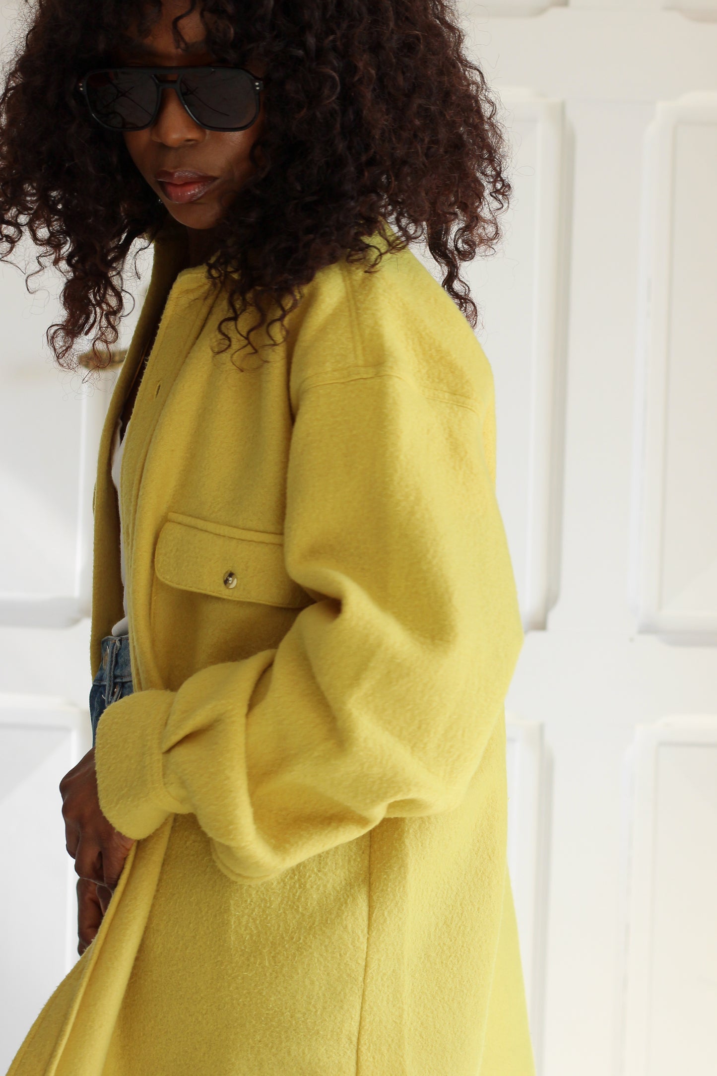 Fictif chemise polaire jaune