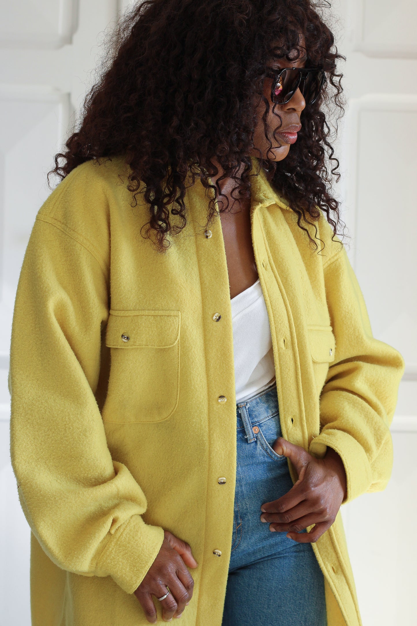 Fictif chemise polaire jaune