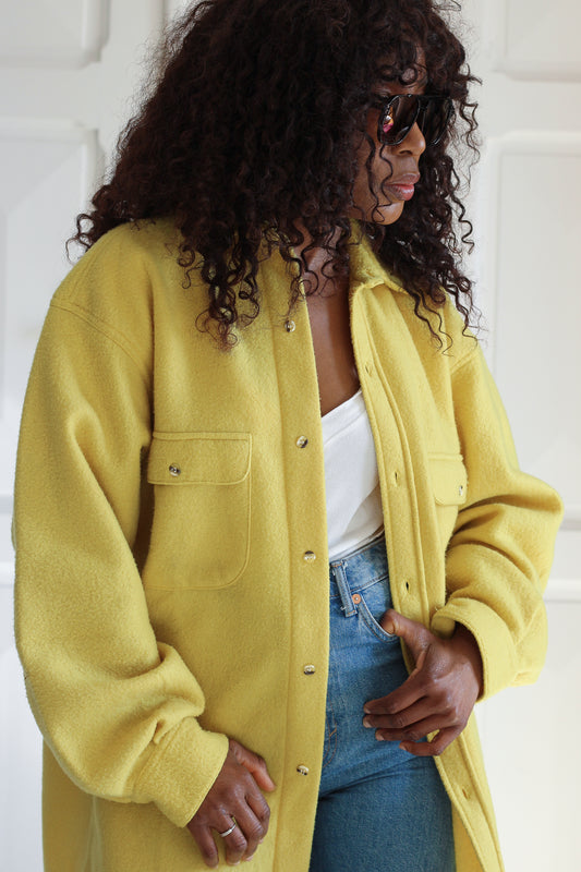 Fictif chemise polaire jaune