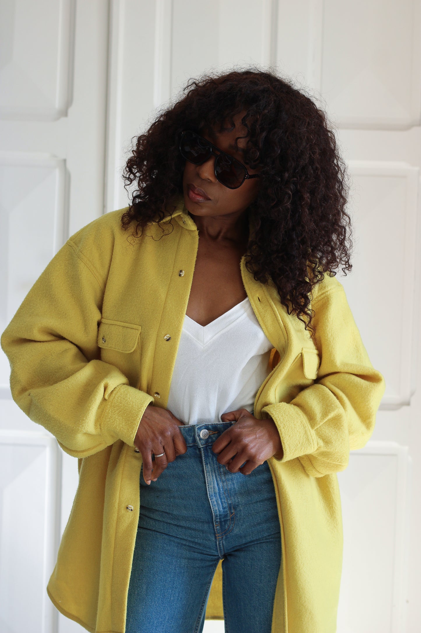 Fictif chemise polaire jaune