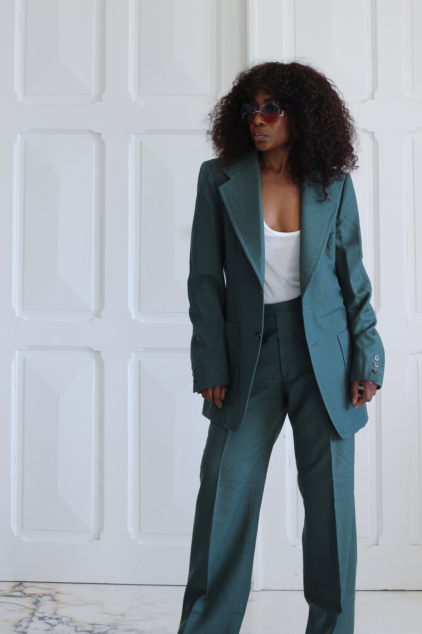 Laurent d'Arbois Paris tailleur pantalon en laine