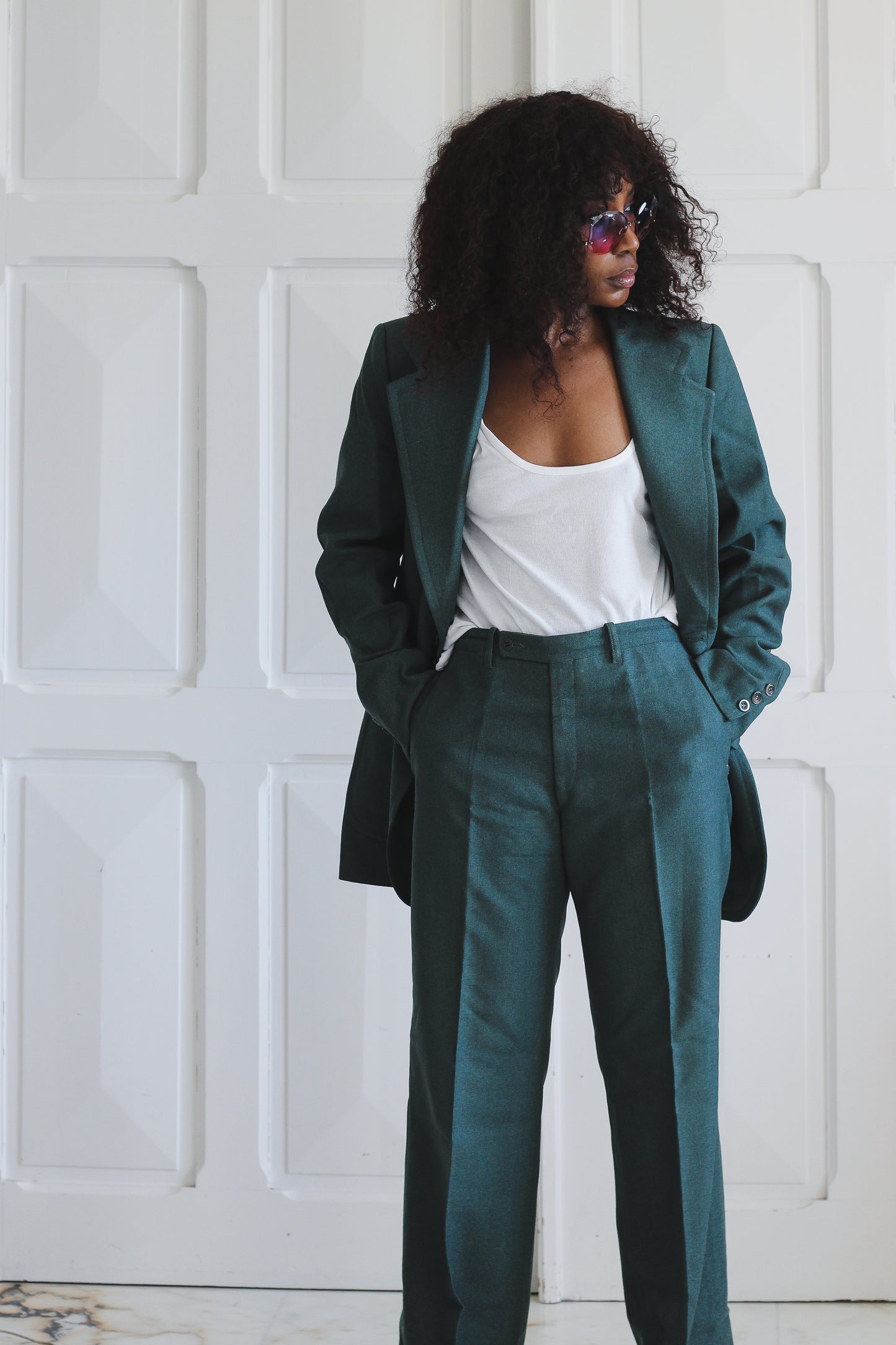 Laurent d'Arbois Paris tailleur pantalon en laine