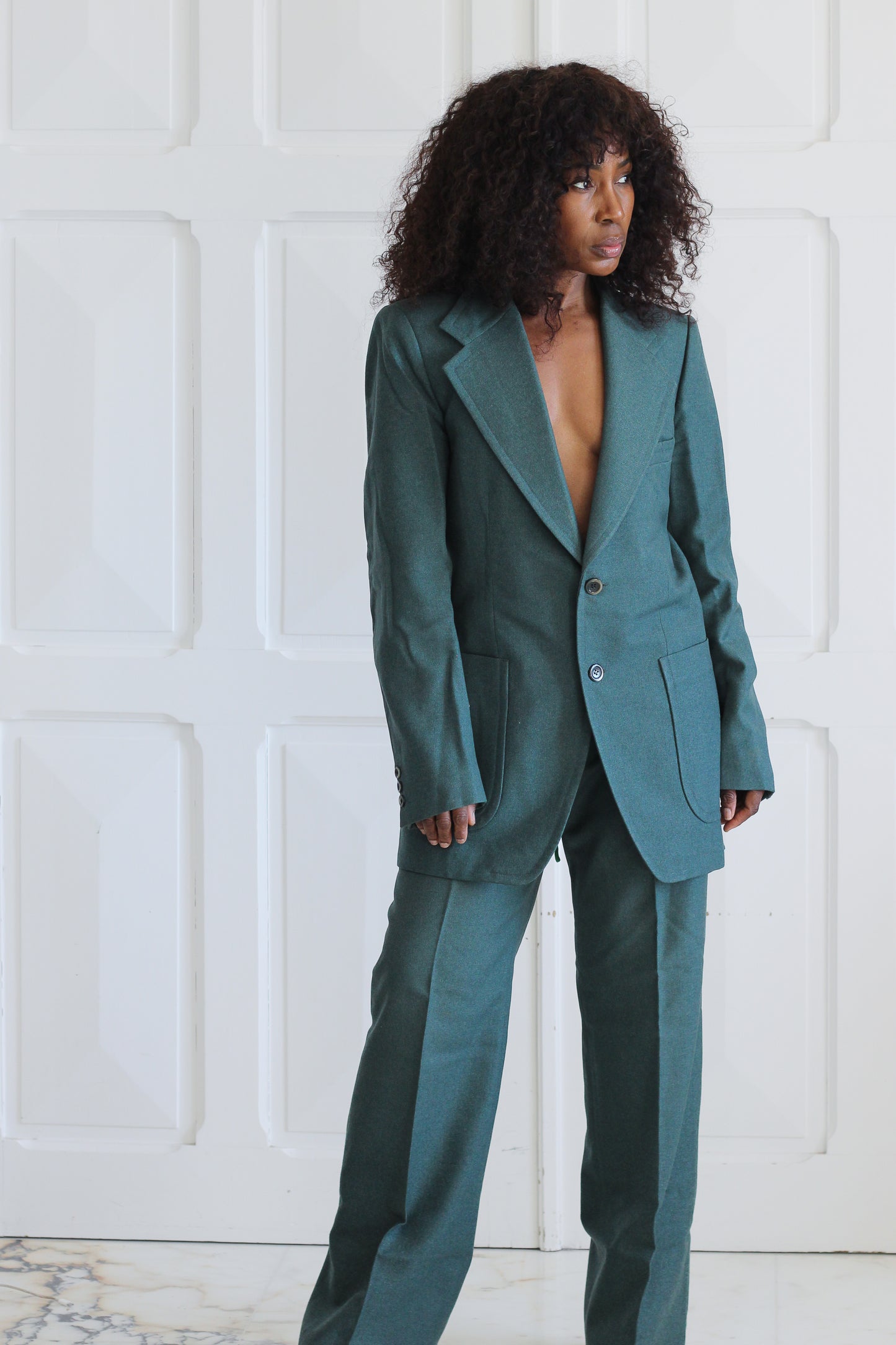 Laurent d'Arbois Paris tailleur pantalon en laine
