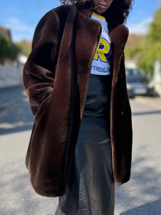 René  Derhy manteau en laine de mouton