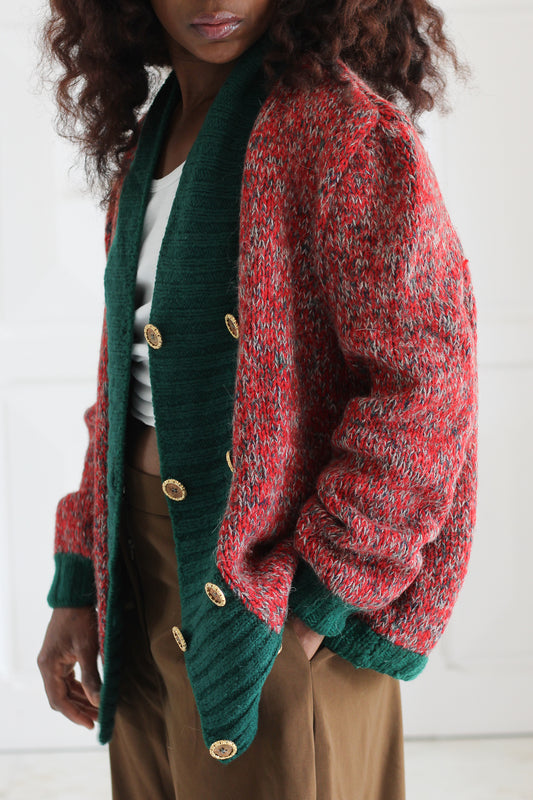 Fait main cardigan en laine