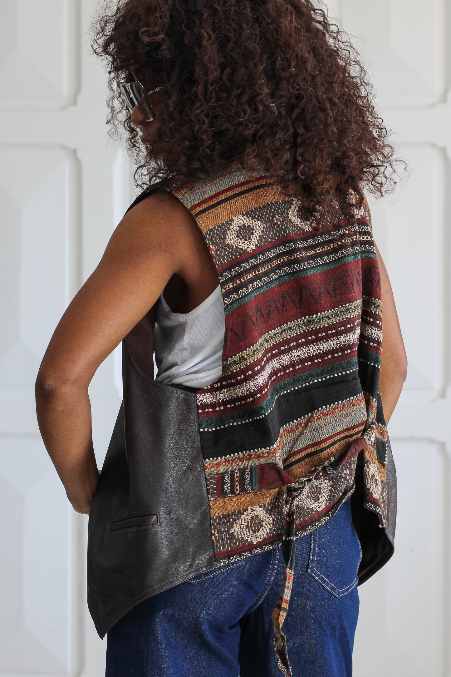 Gilet en cuir de chèvre