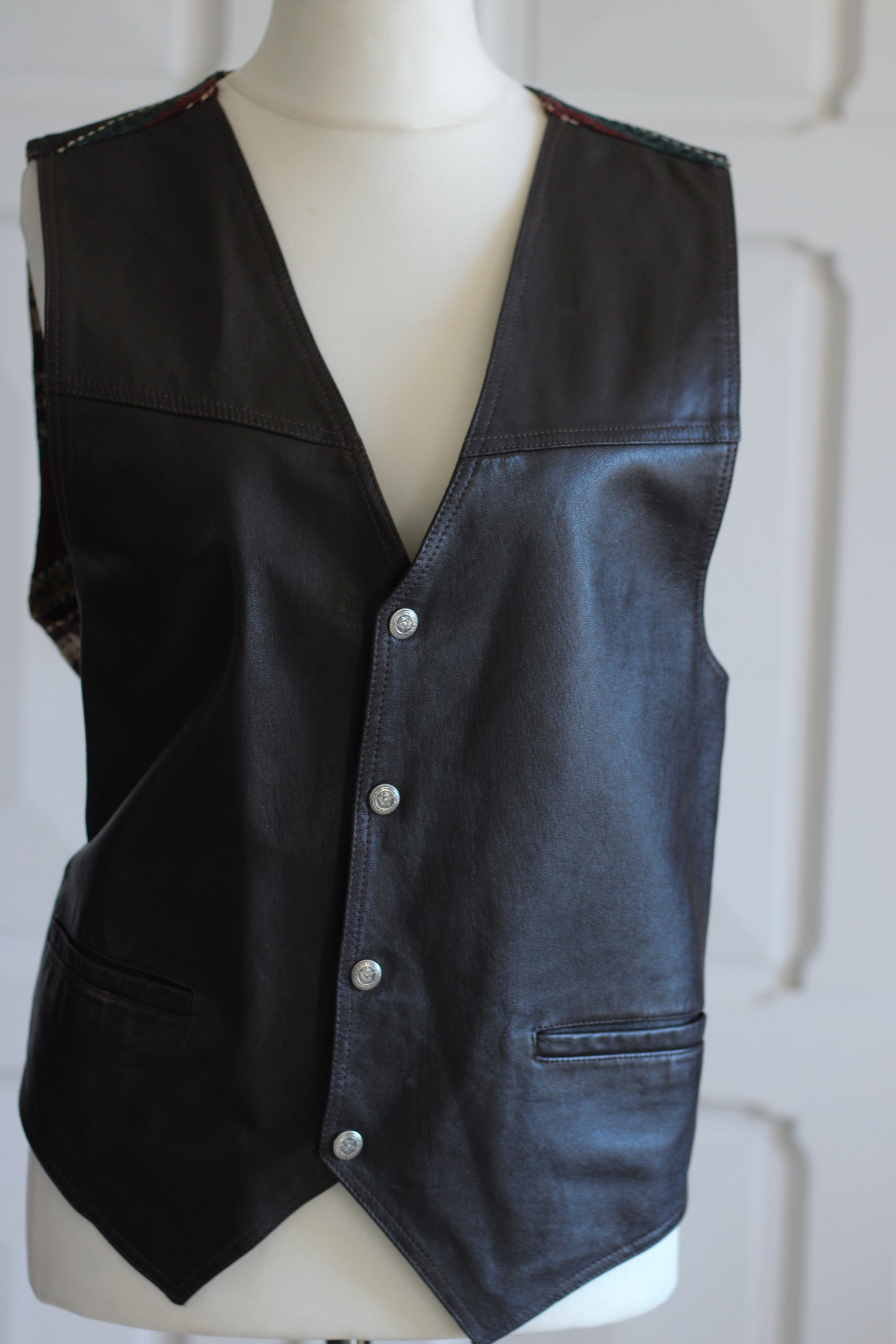 Gilet en cuir de chèvre