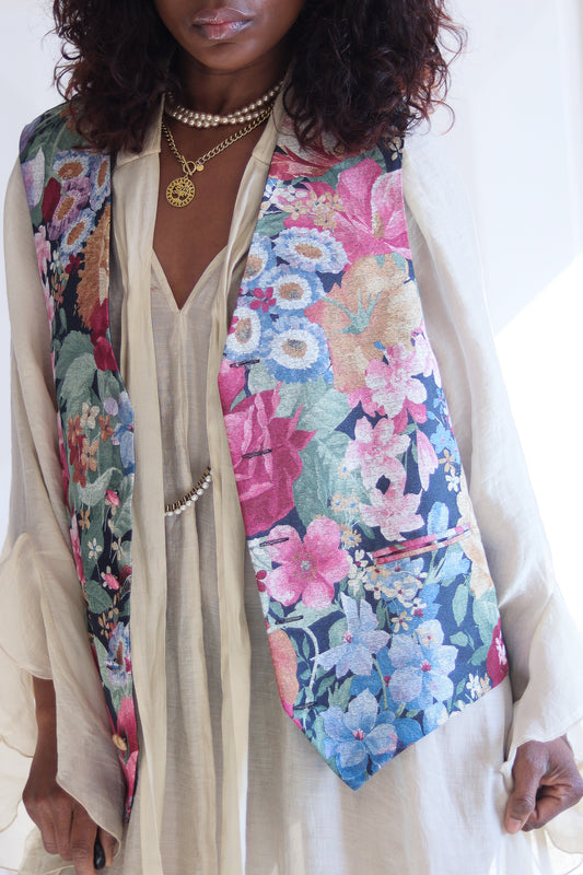 New Faste gilet fleuri