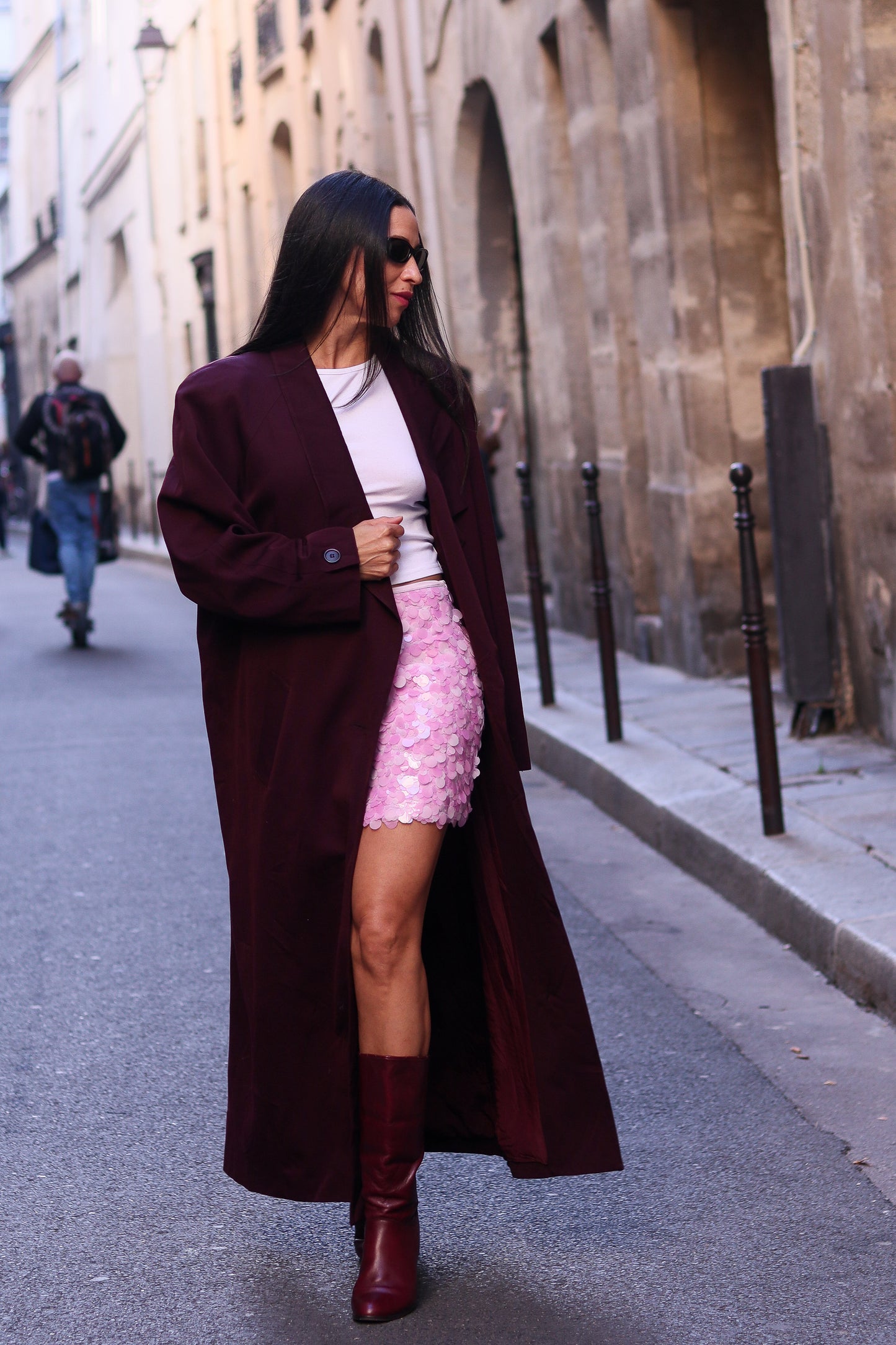 Linda Richards longue veste en laine