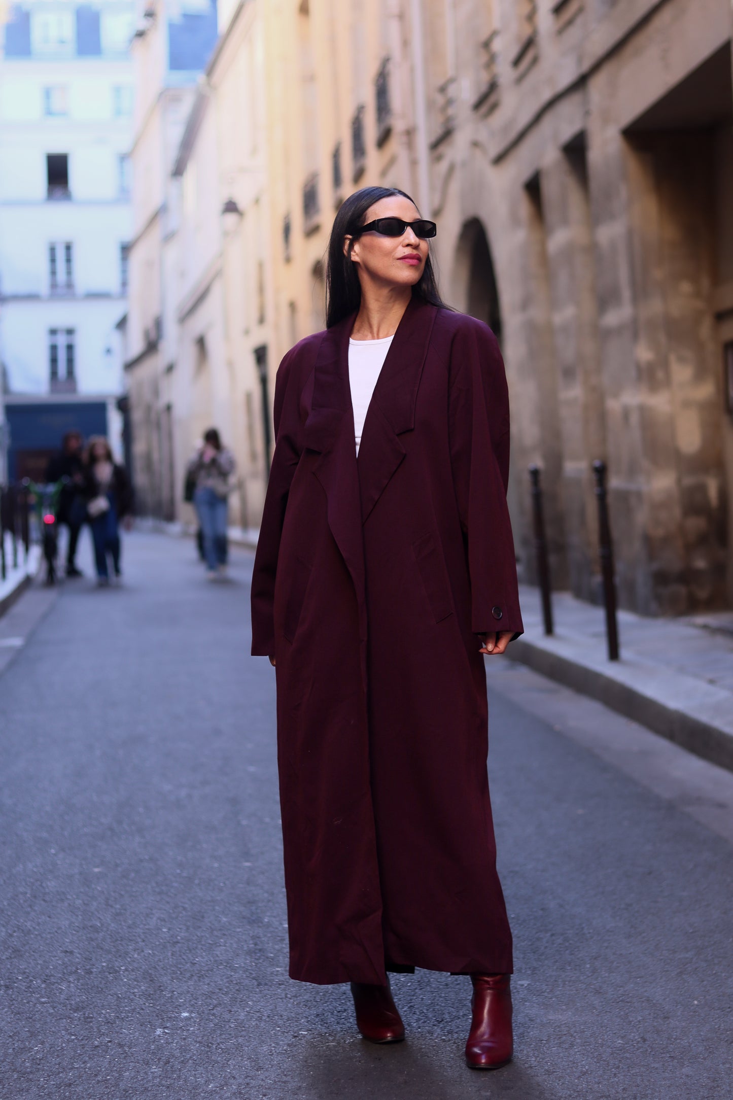 Linda Richards longue veste en laine