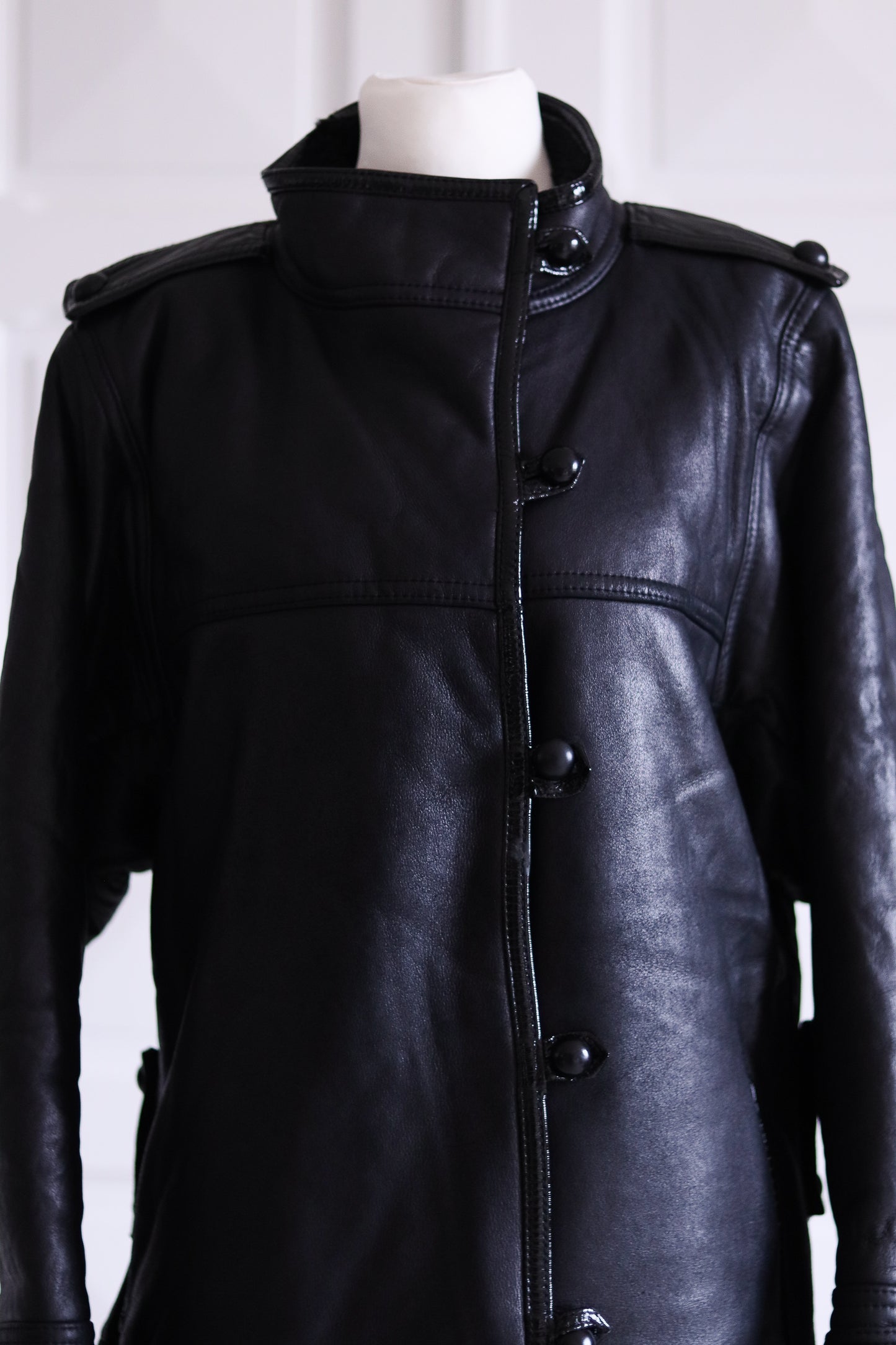 Jacques Saint Laurent manteau  maxi long vintage en cuir