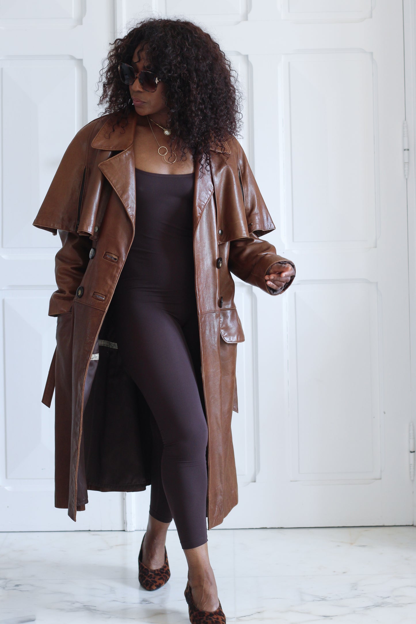 Eliana Jones manteau cuir