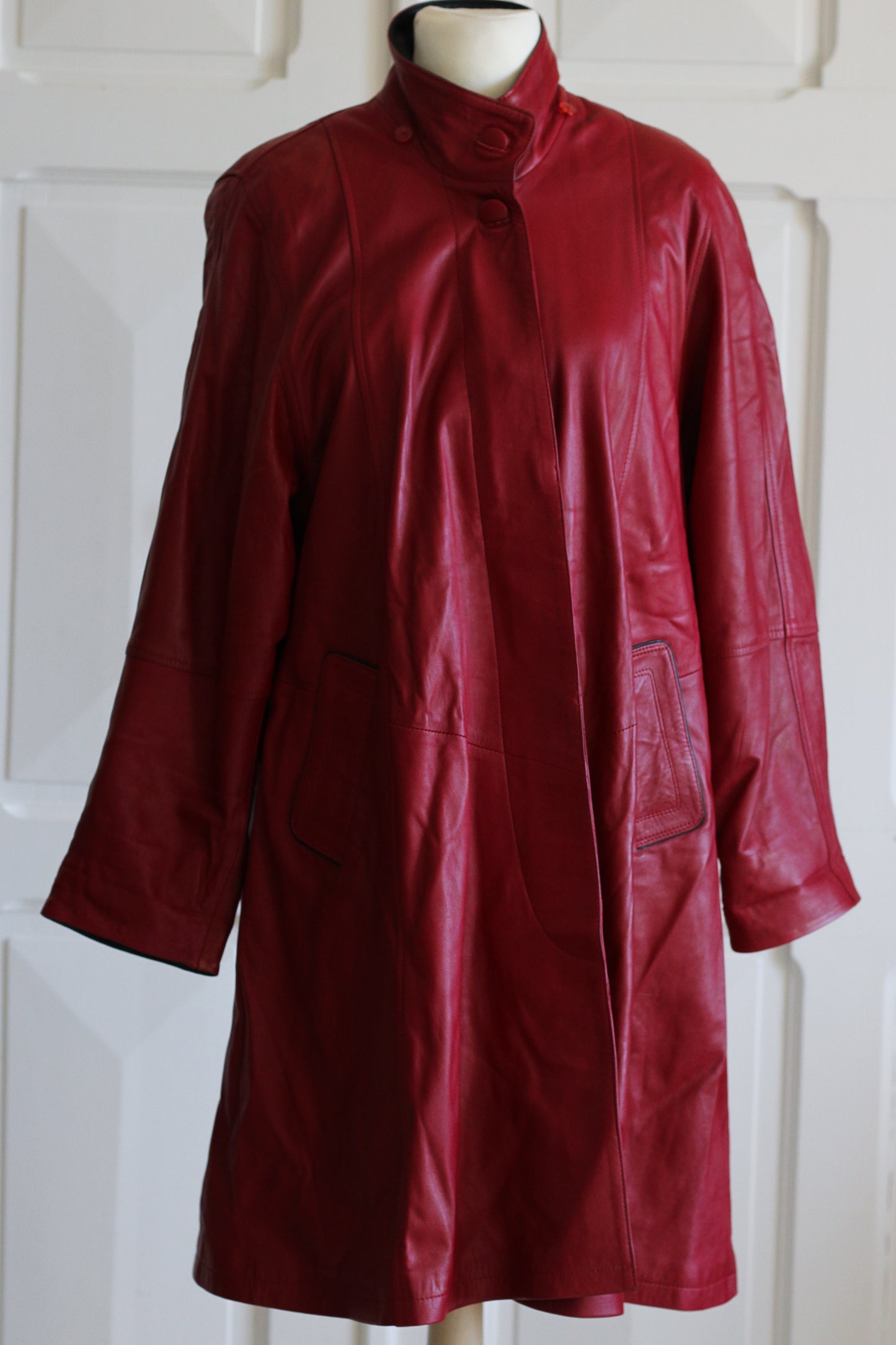 Modero veste avec capuche en cuir d'agneau