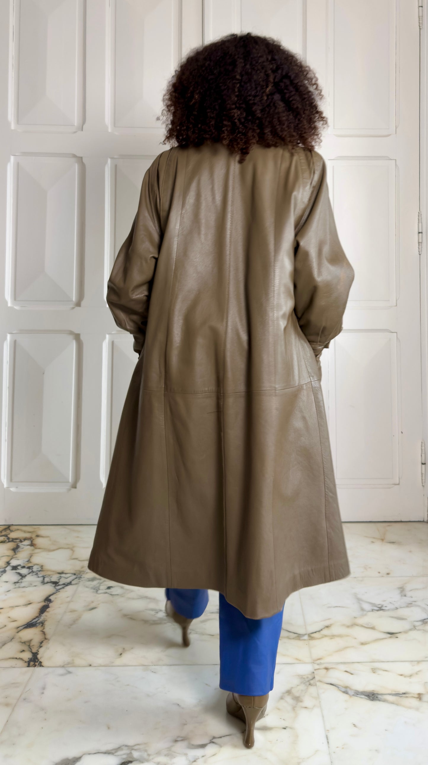 Manteau cuir vintage