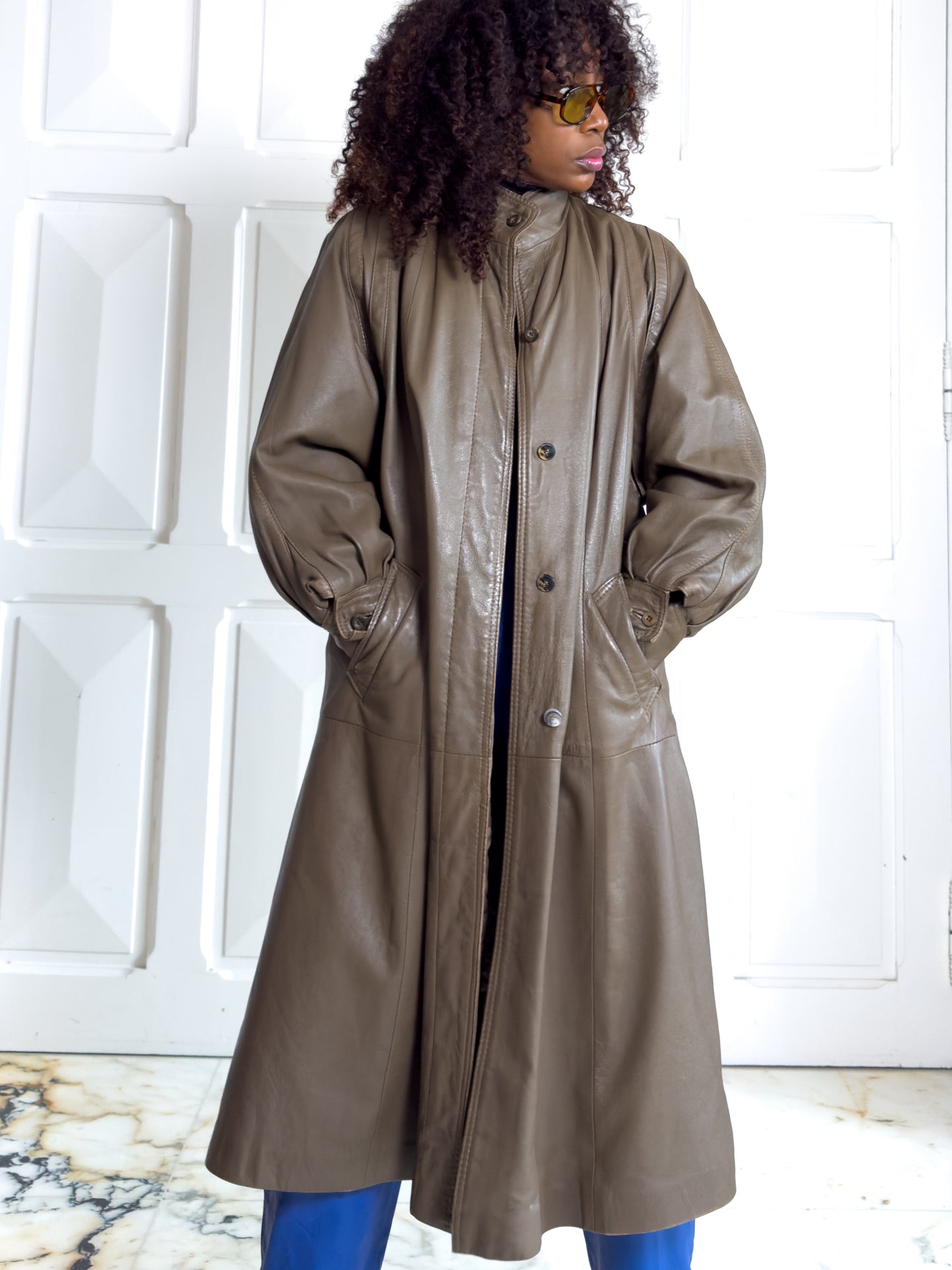 Manteau cuir vintage