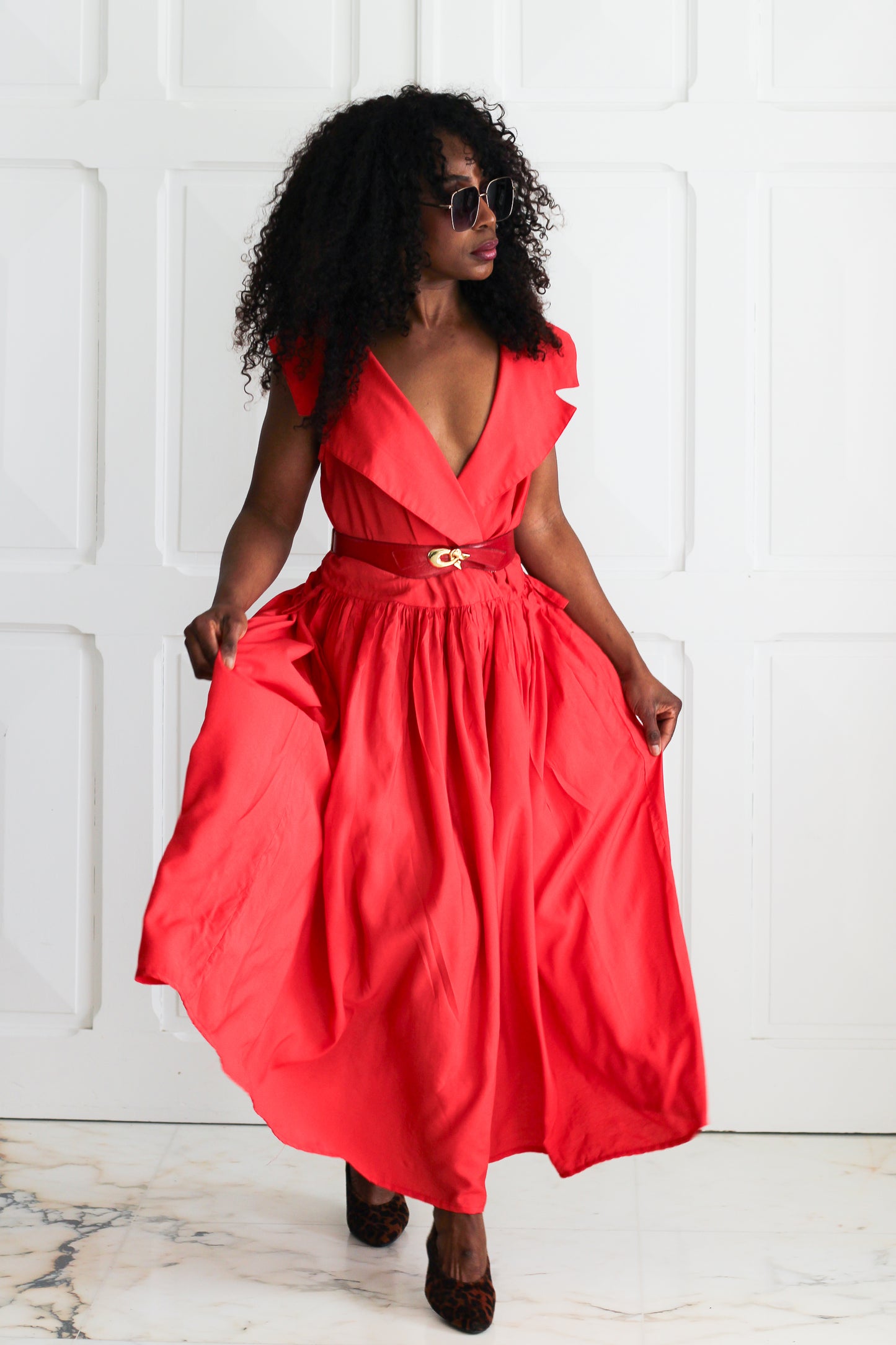 I Gabbiani robe maxi col V