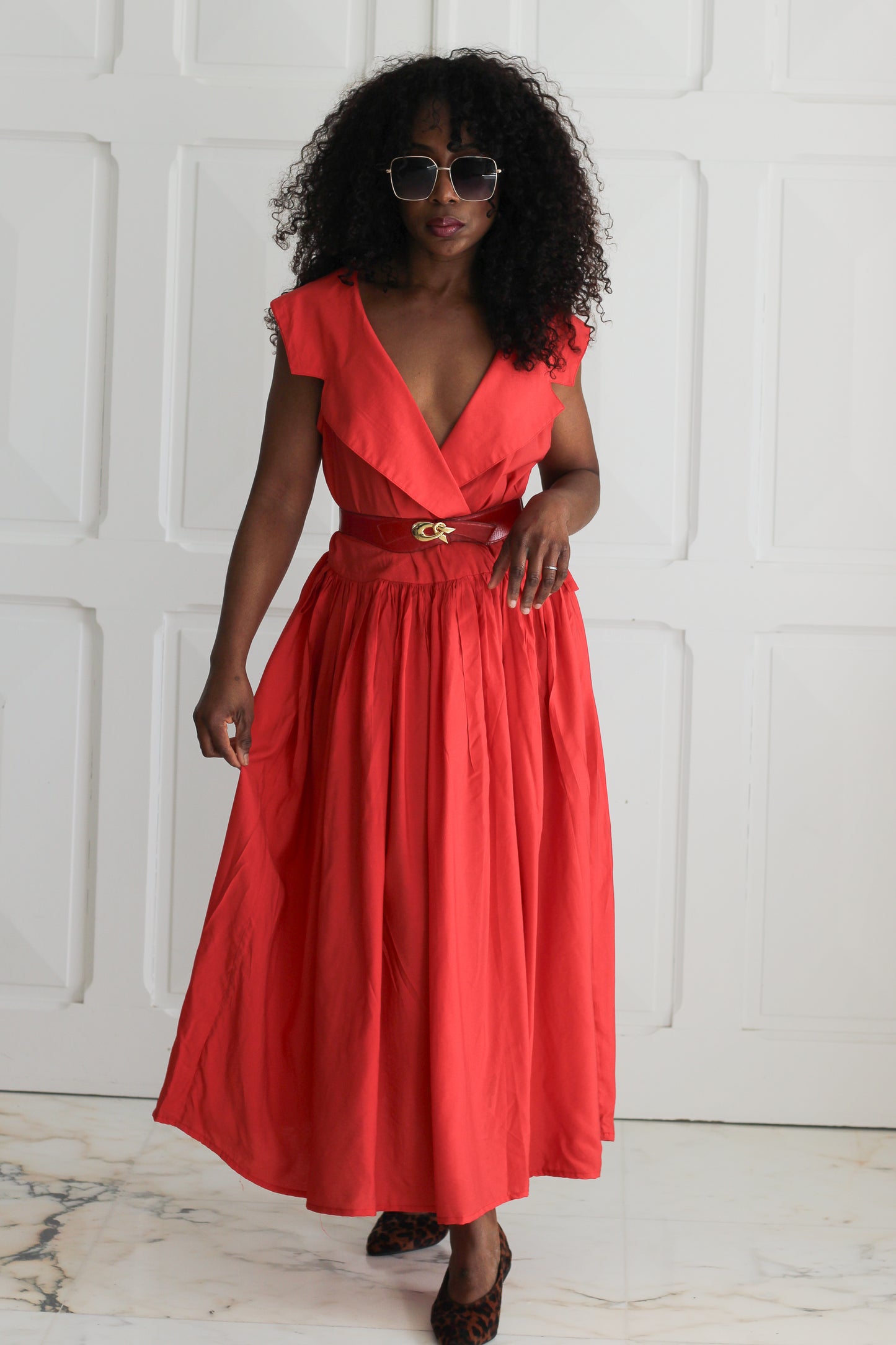 I Gabbiani robe maxi col V