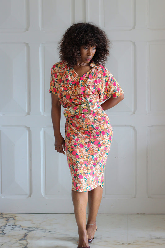 Villa Seta robe fleuri en soie