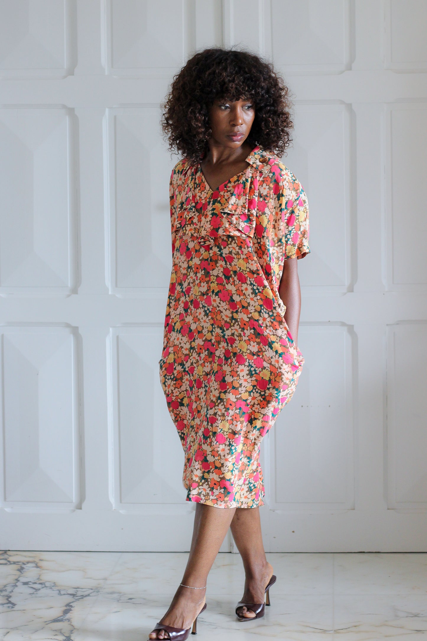 Villa Seta robe fleuri en soie